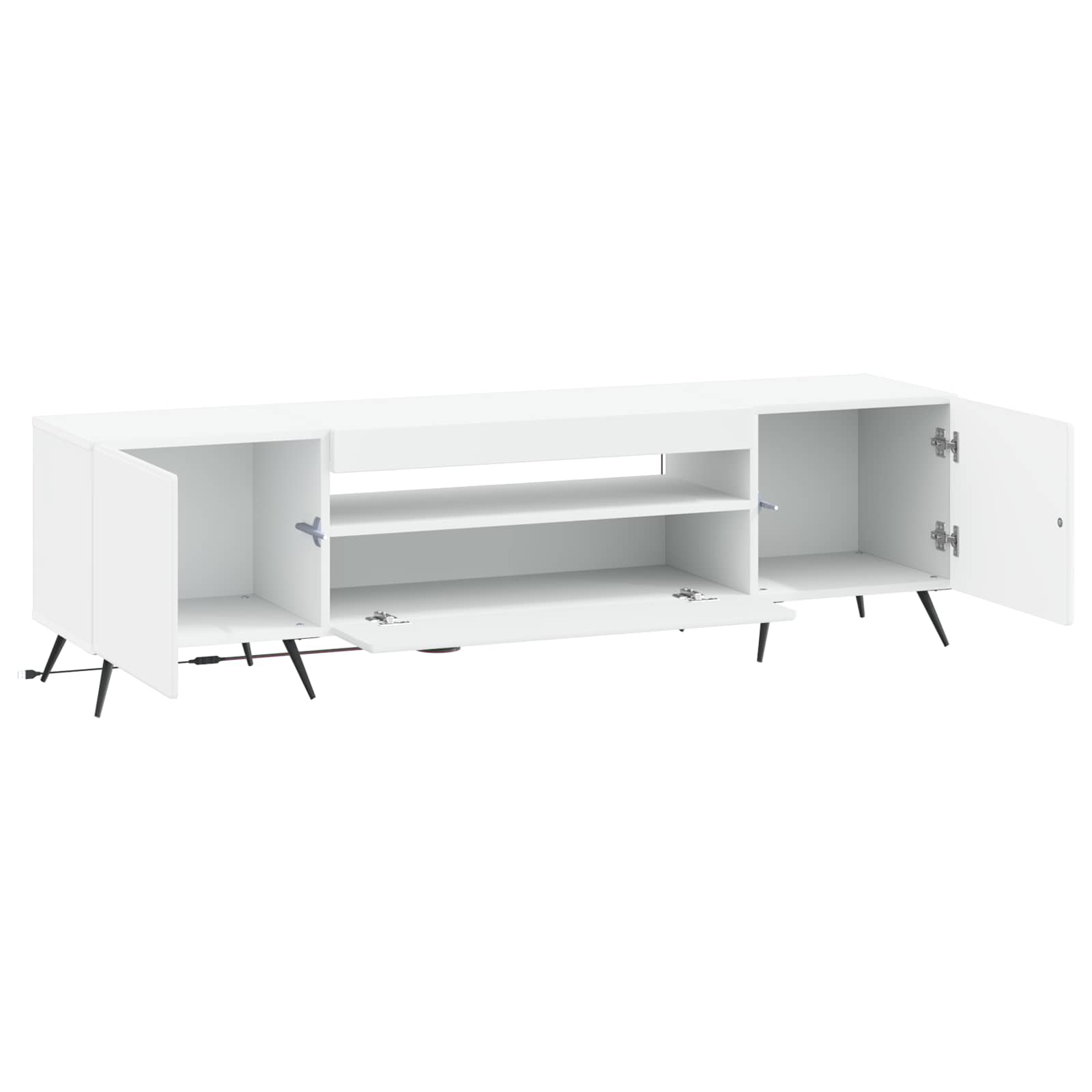 LED TV Cabinet White Engineered Wood