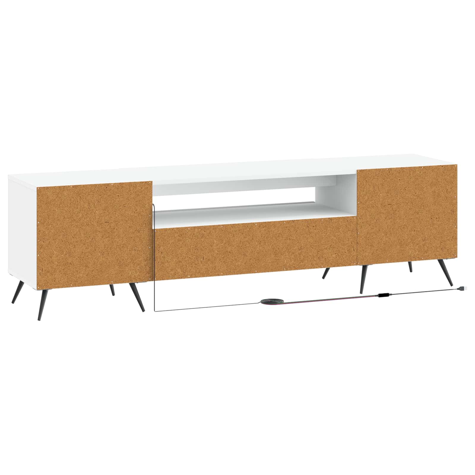 LED TV Cabinet White Engineered Wood