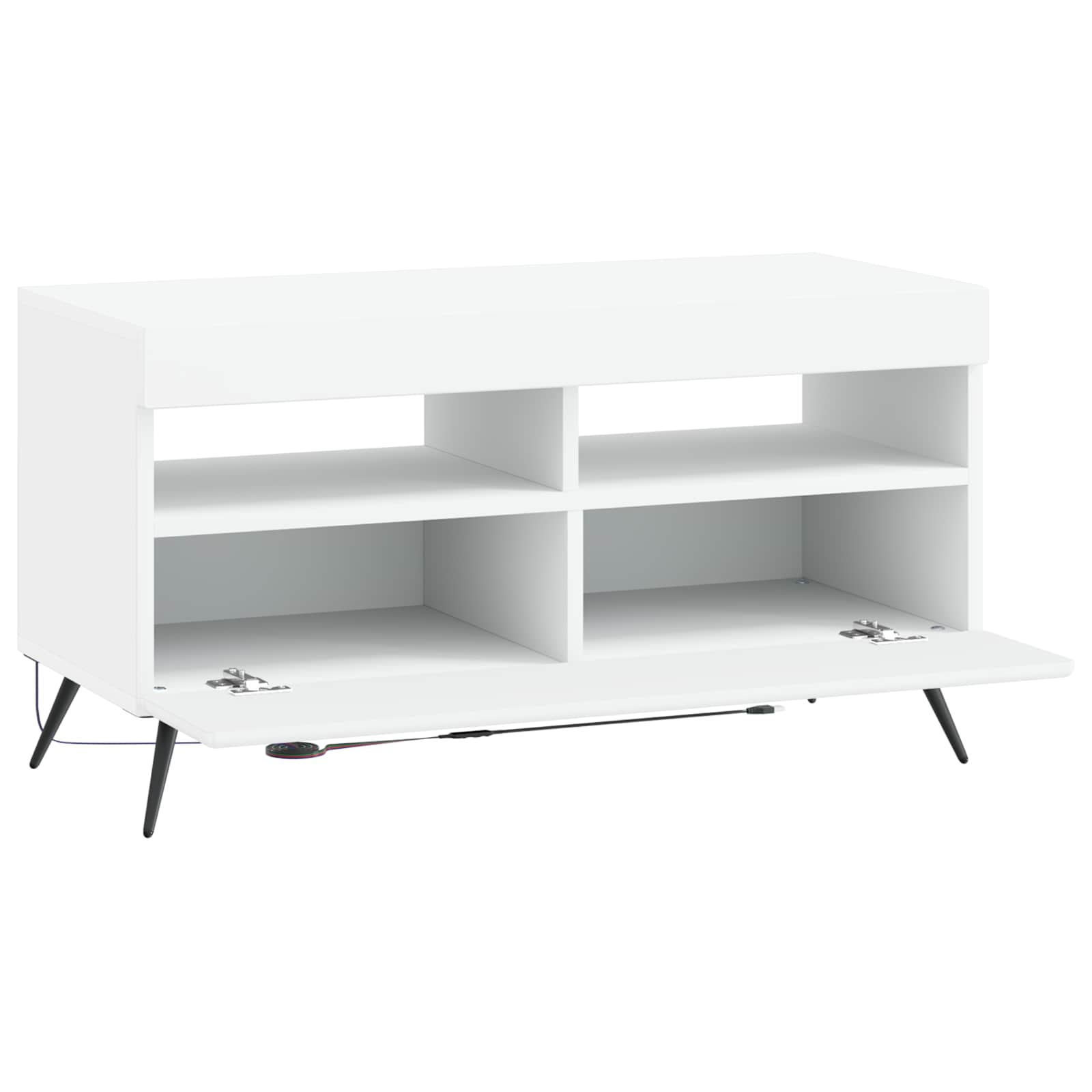 LED TV Cabinet White Engineered Wood