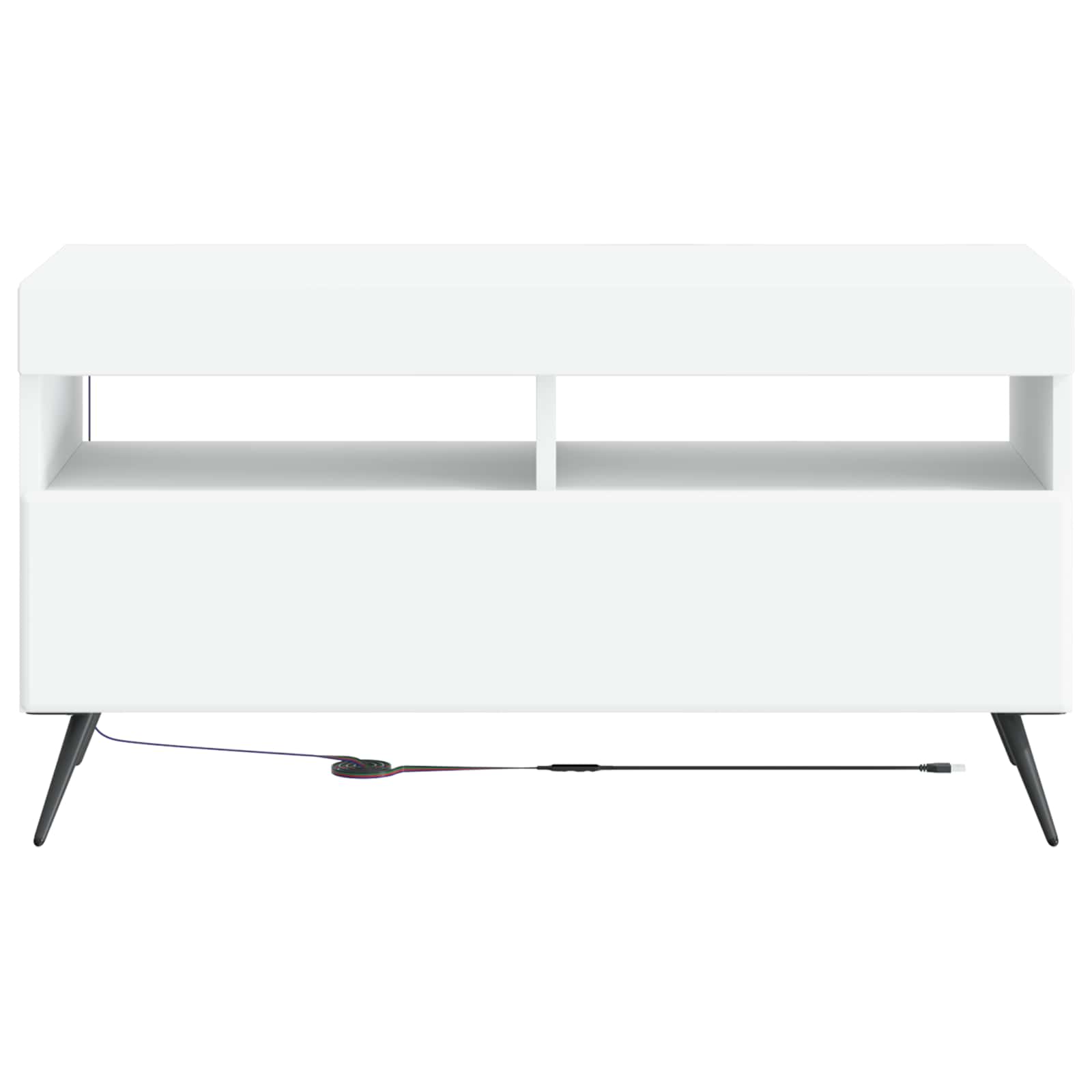 LED TV Cabinet White Engineered Wood