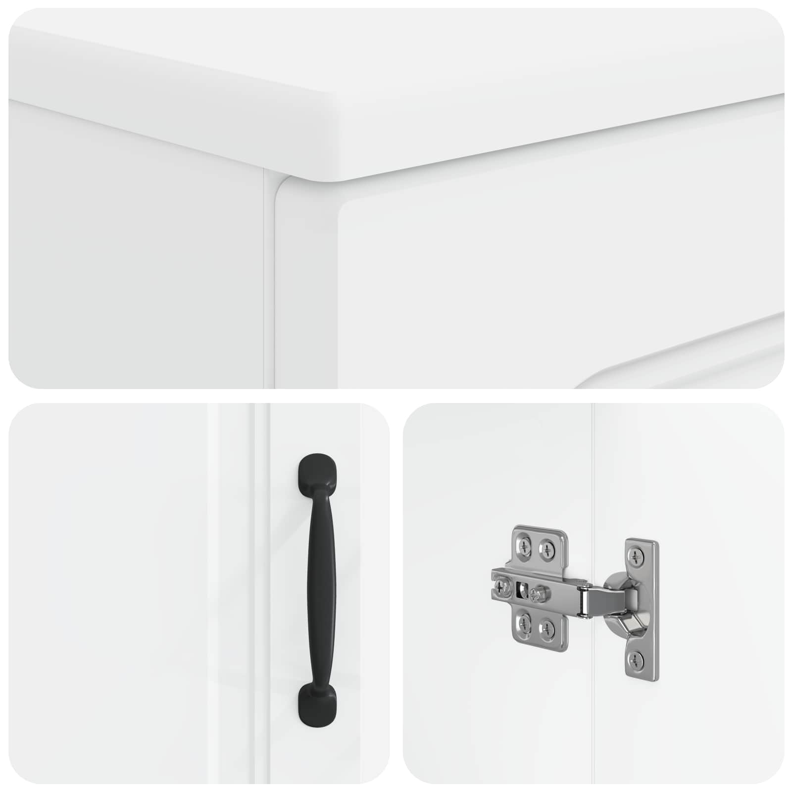 Bathroom Sink Cabinet UTRECHT White 59.5 x 31.5 x 59 cm