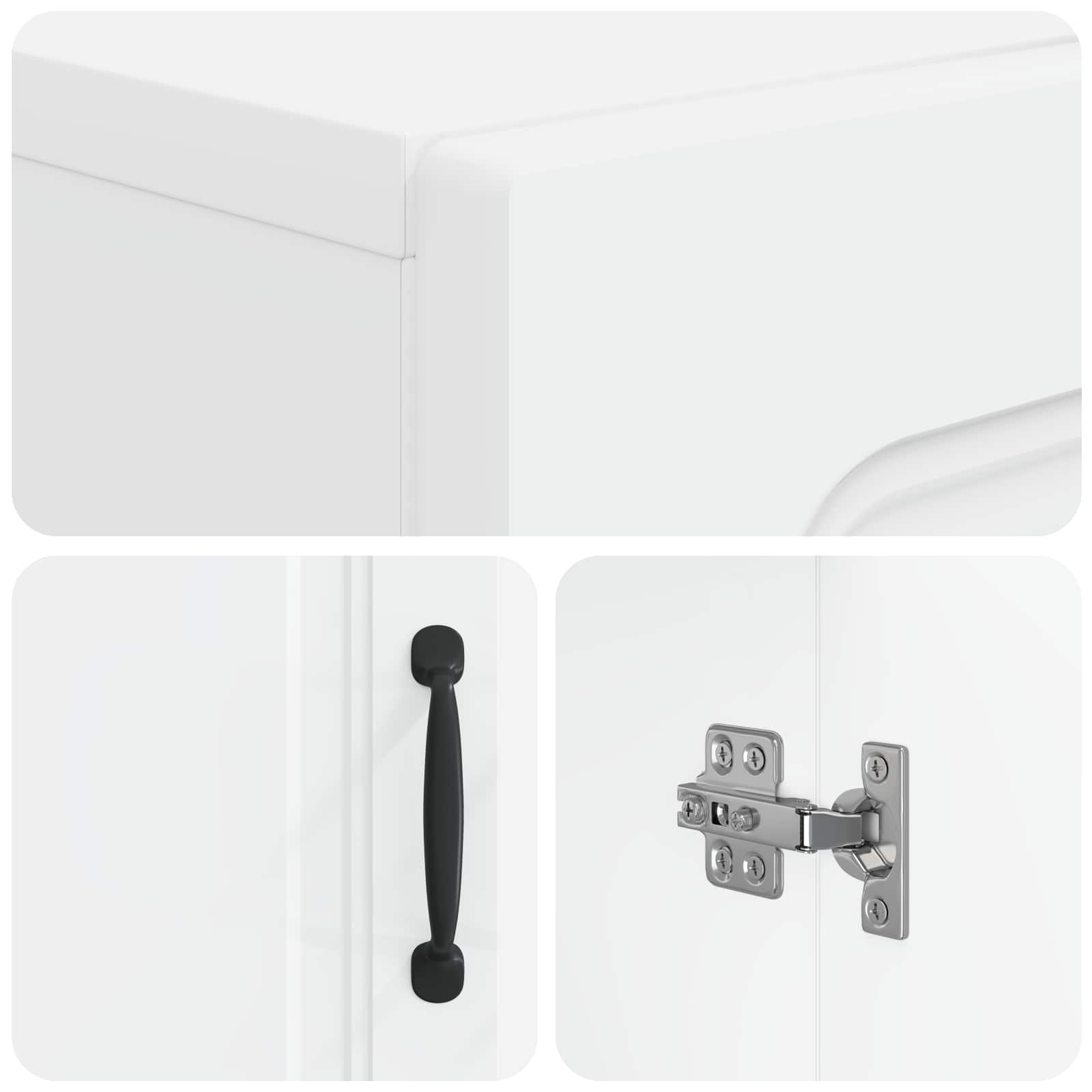 Bathroom Cabinet with Open Shelf UTRECHT White 30 x 31 x 187 cm