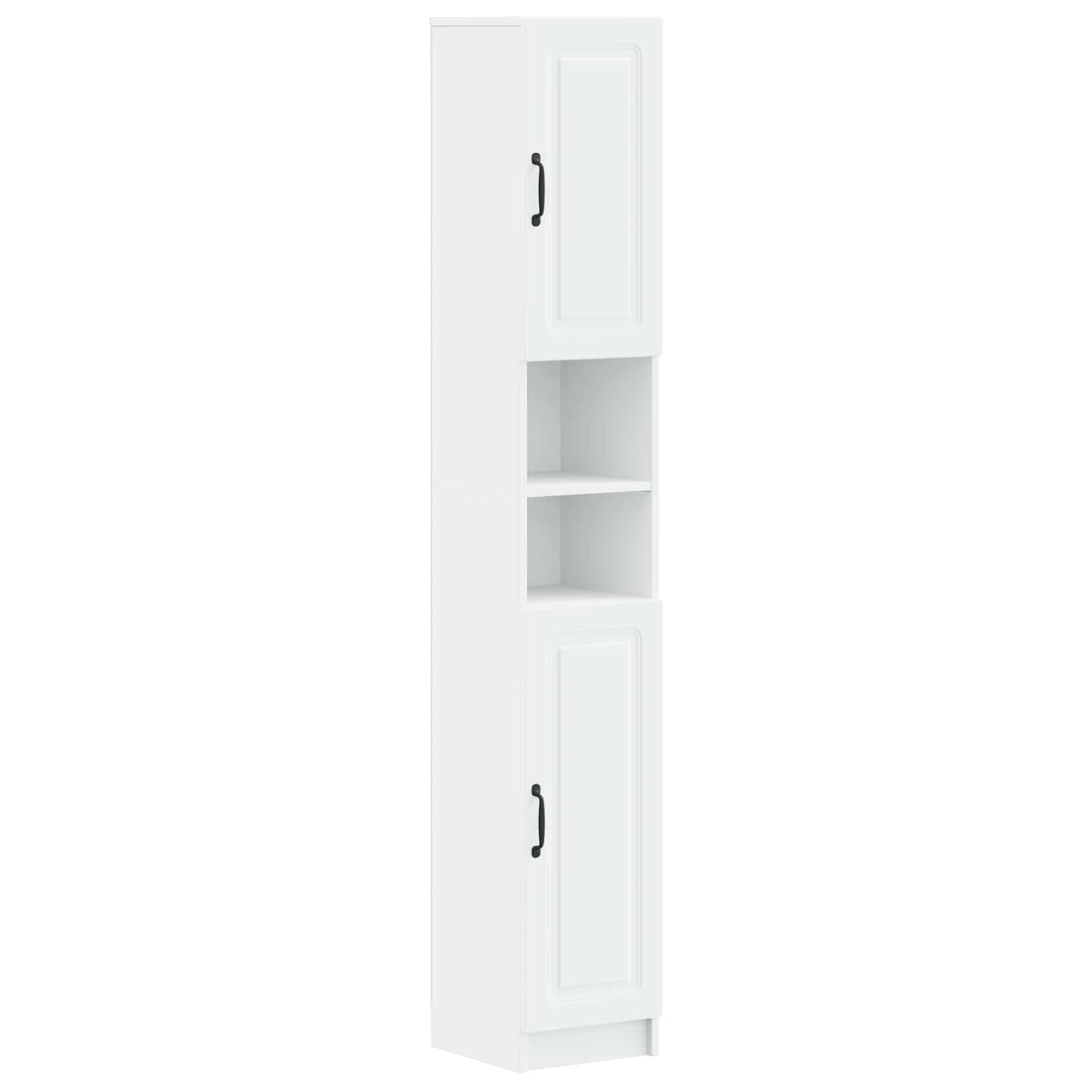 Bathroom Cabinet with Open Shelf UTRECHT White 30 x 31 x 187 cm