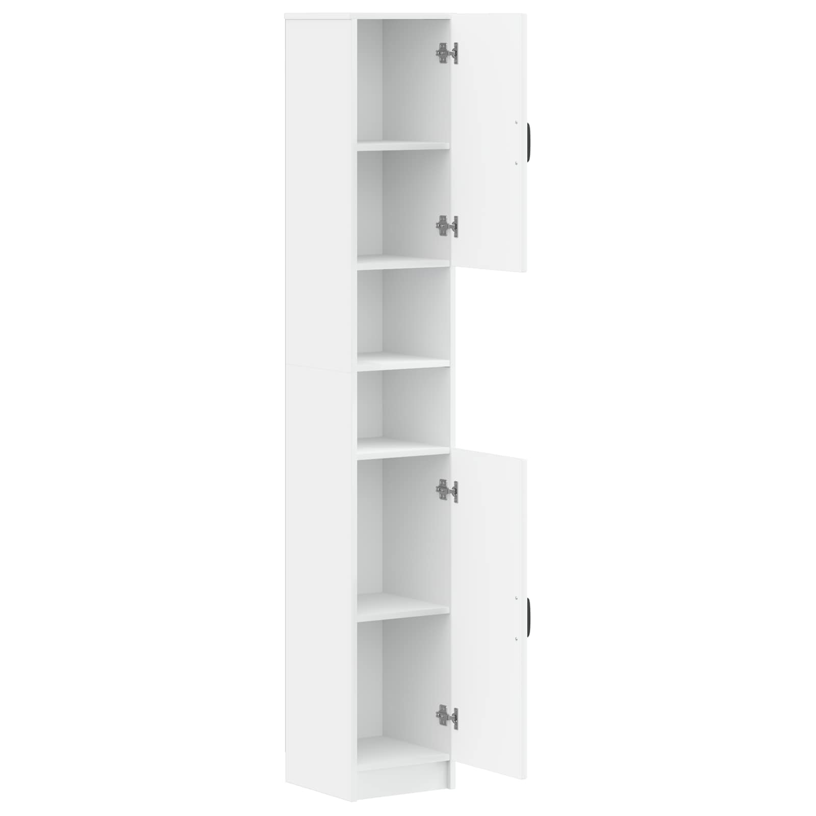 Bathroom Cabinet with Open Shelf UTRECHT White 30 x 31 x 187 cm
