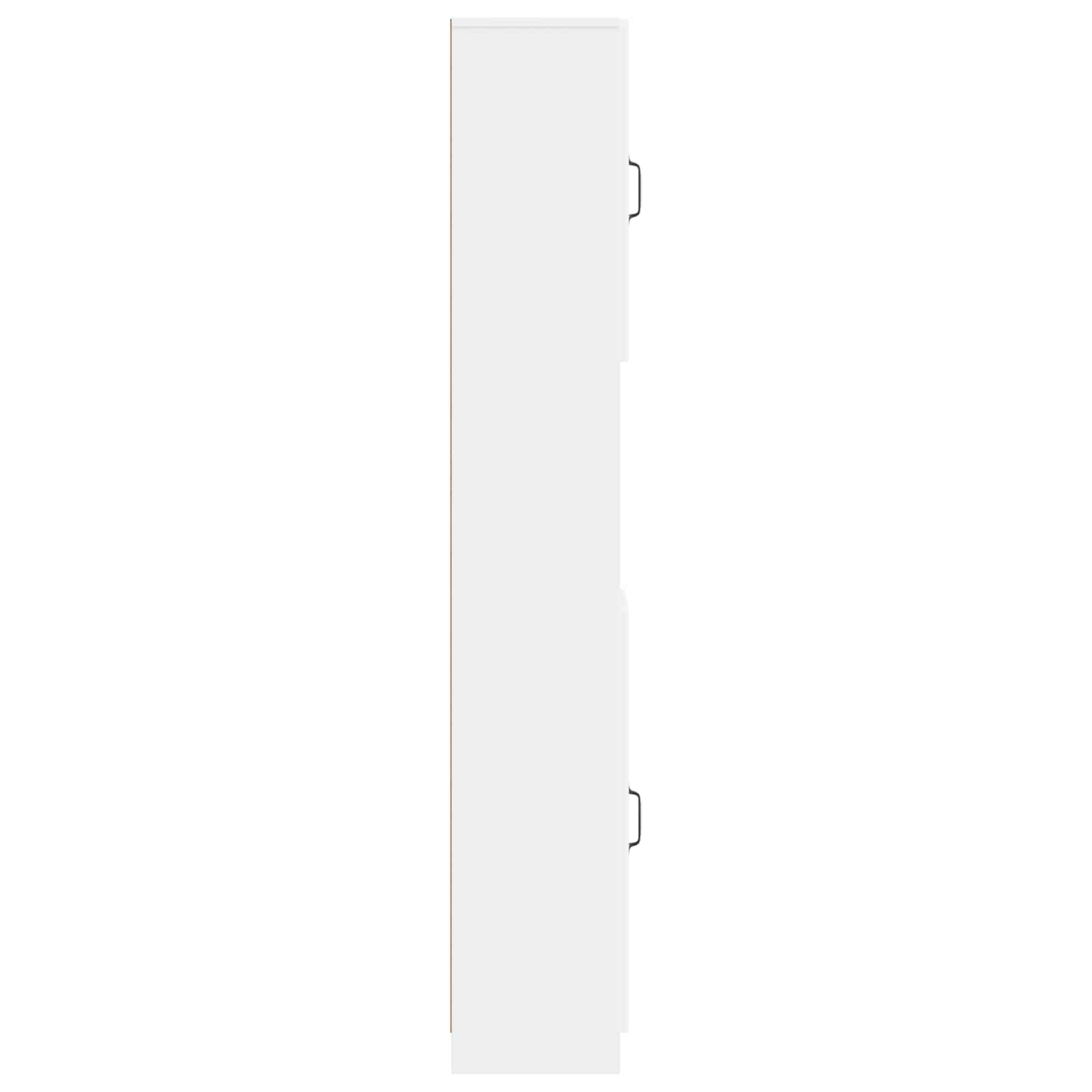 Bathroom Cabinet with Open Shelf UTRECHT White 30 x 31 x 187 cm