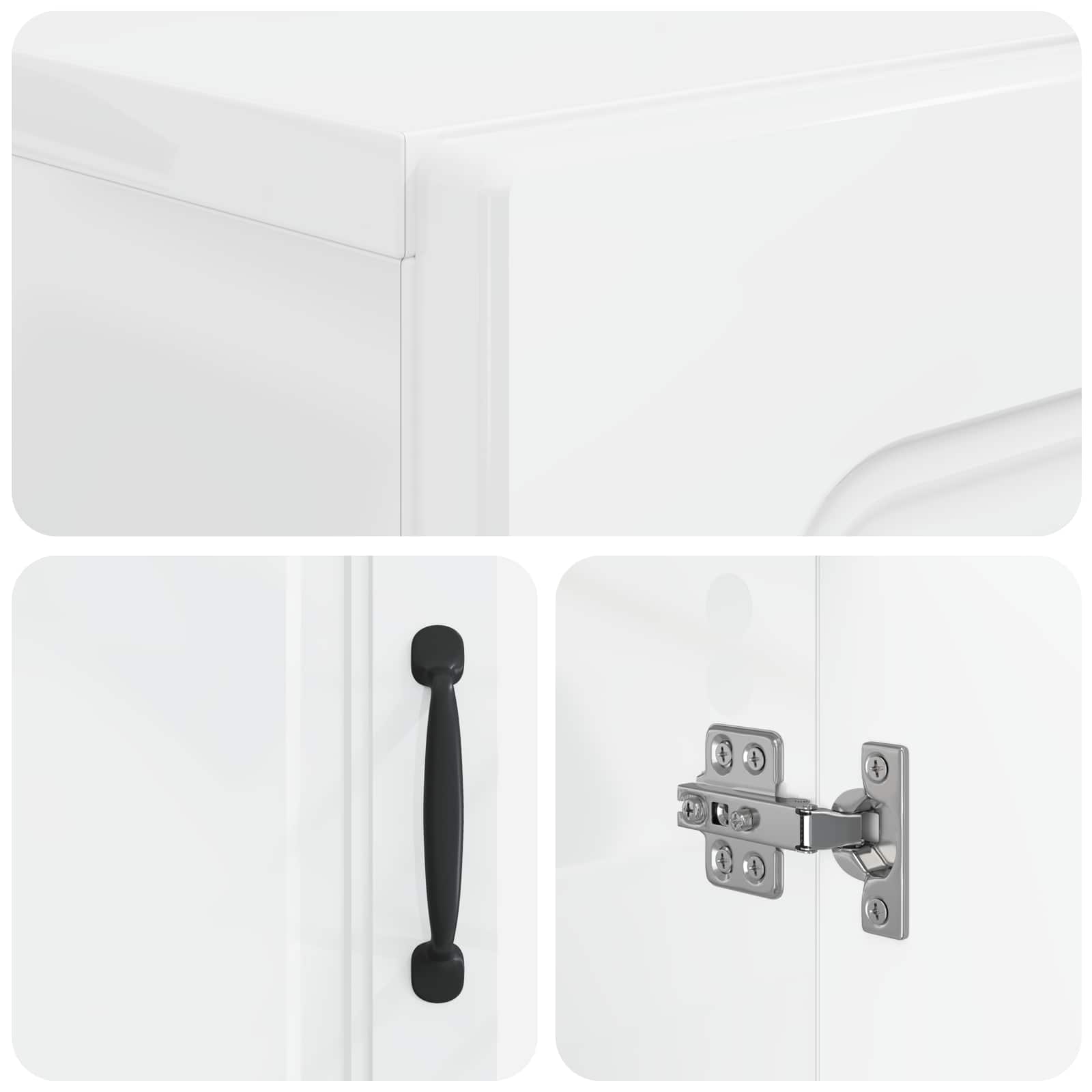 Bathroom Storage Cabinet UTRECHT White 30 x 31 x 77 cm