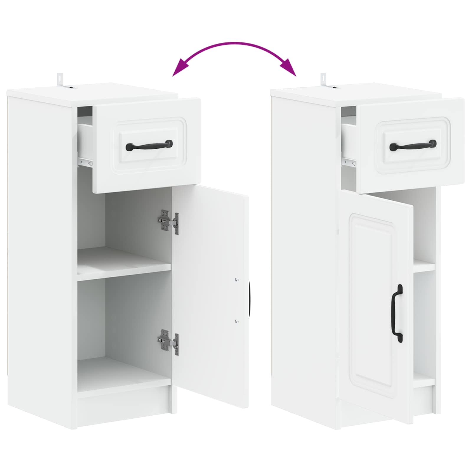 Bathroom Storage Cabinet UTRECHT White 30 x 31 x 77 cm