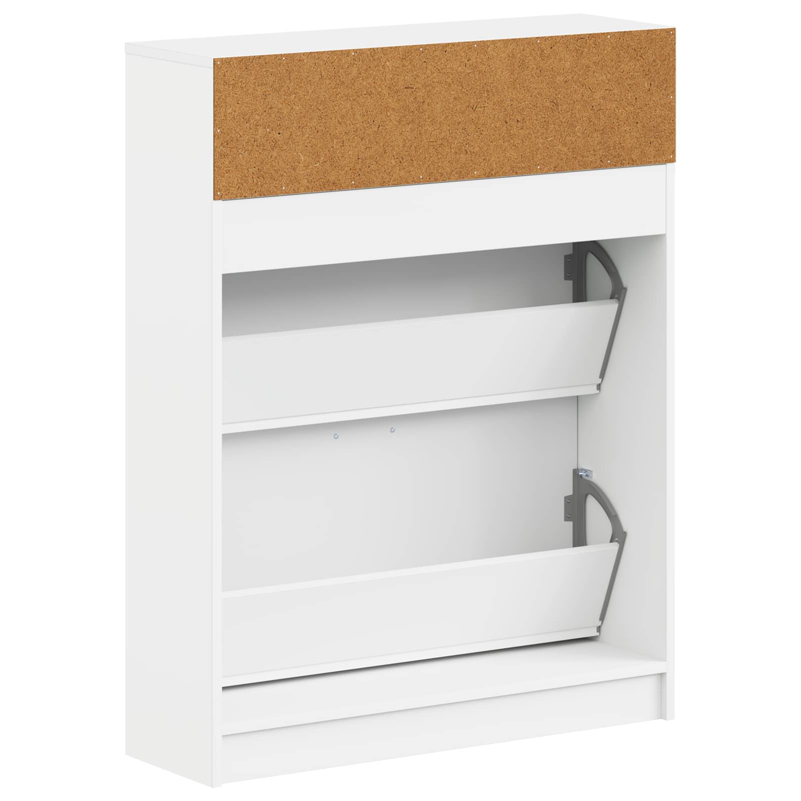 Shoe Cabinet UTRECHT 78 x 24 x 100 cm Engineered Wood White