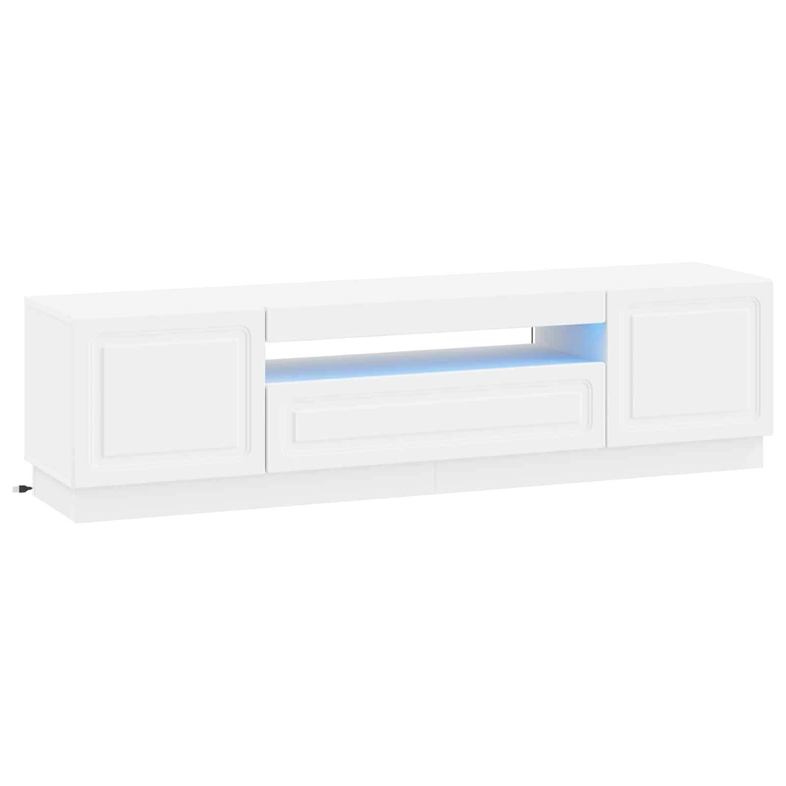 LED TV Cabinet White Engineered Wood