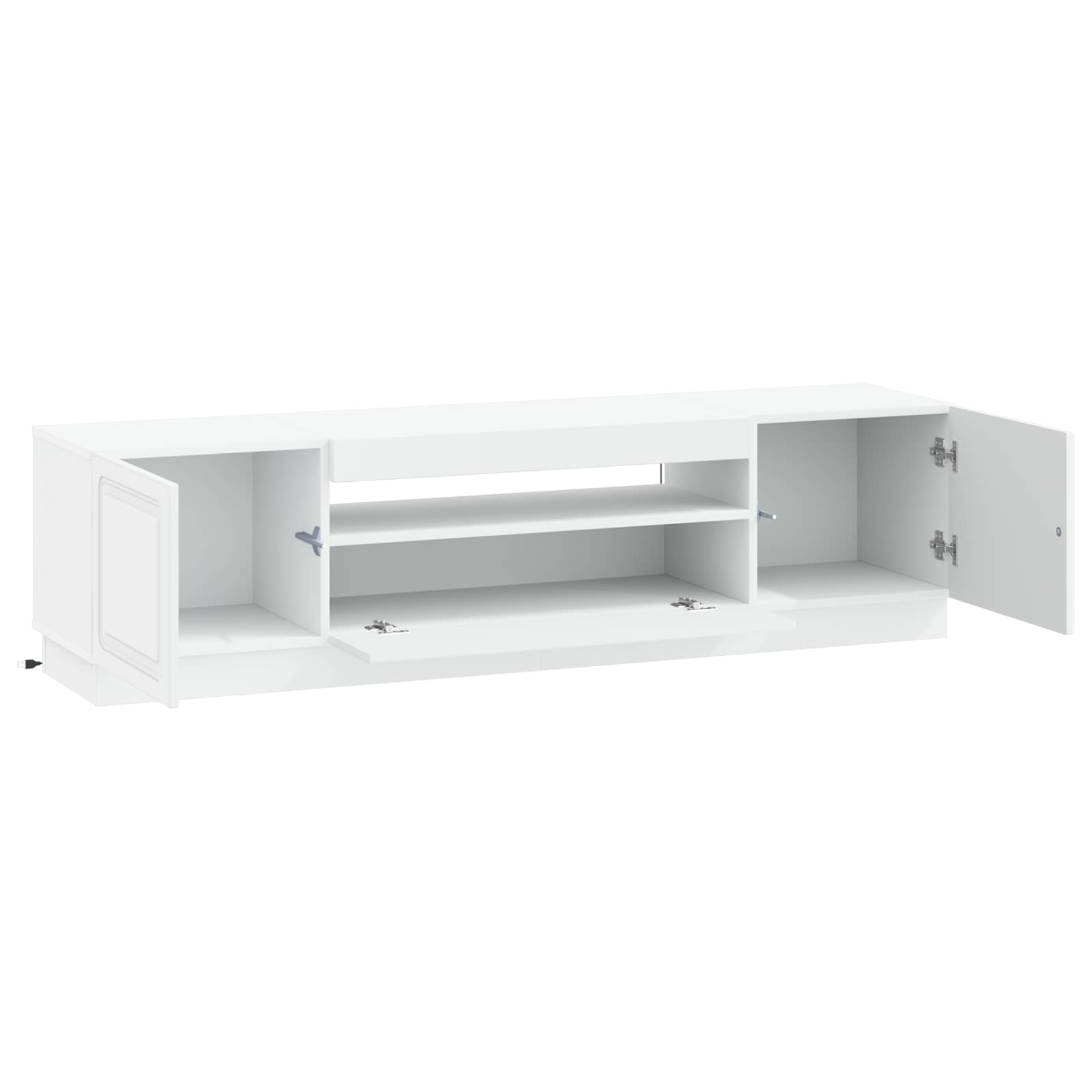 LED TV Cabinet White Engineered Wood