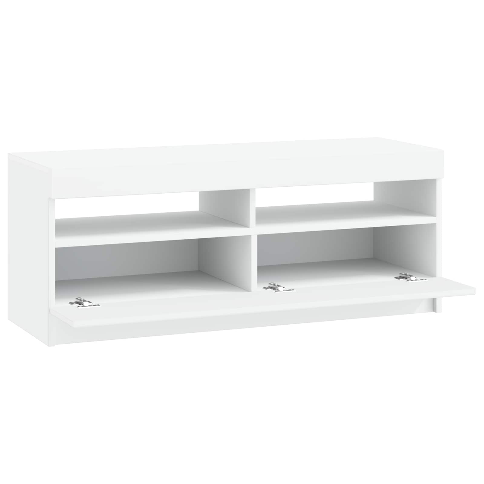 LED TV Cabinet White Engineered Wood