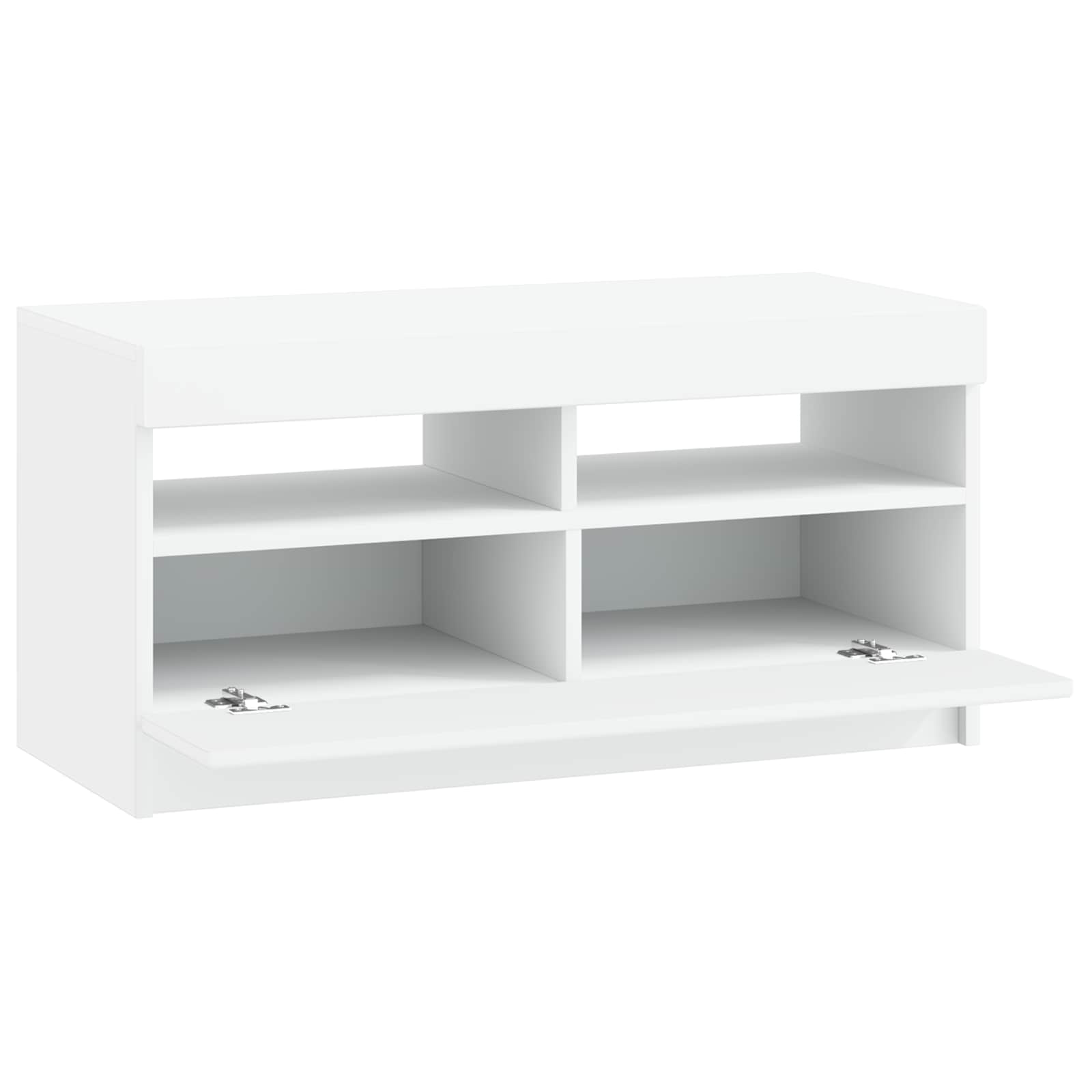 LED TV Cabinet White Engineered Wood
