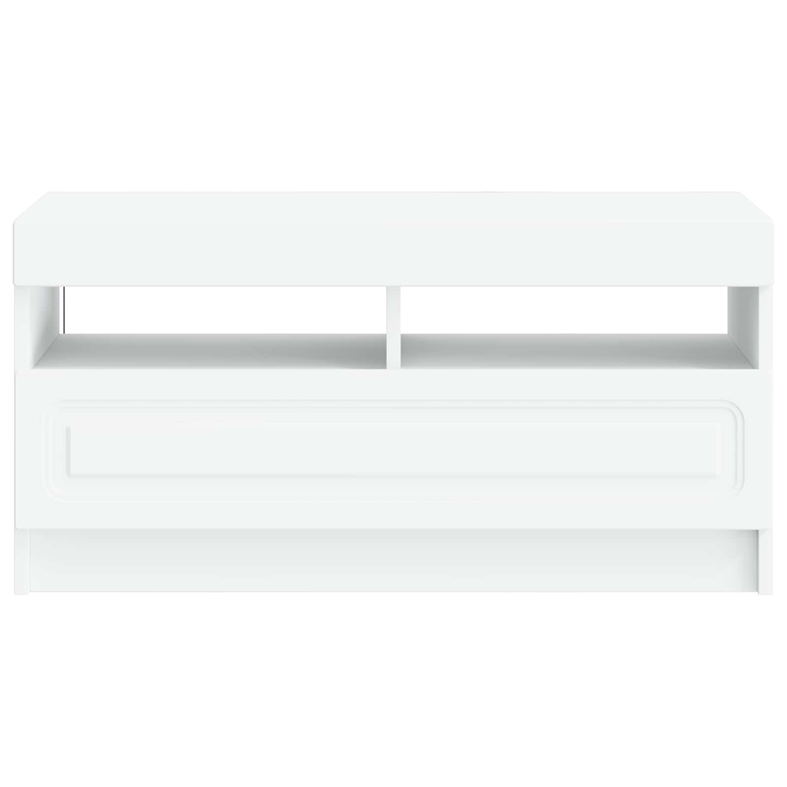 LED TV Cabinet White Engineered Wood