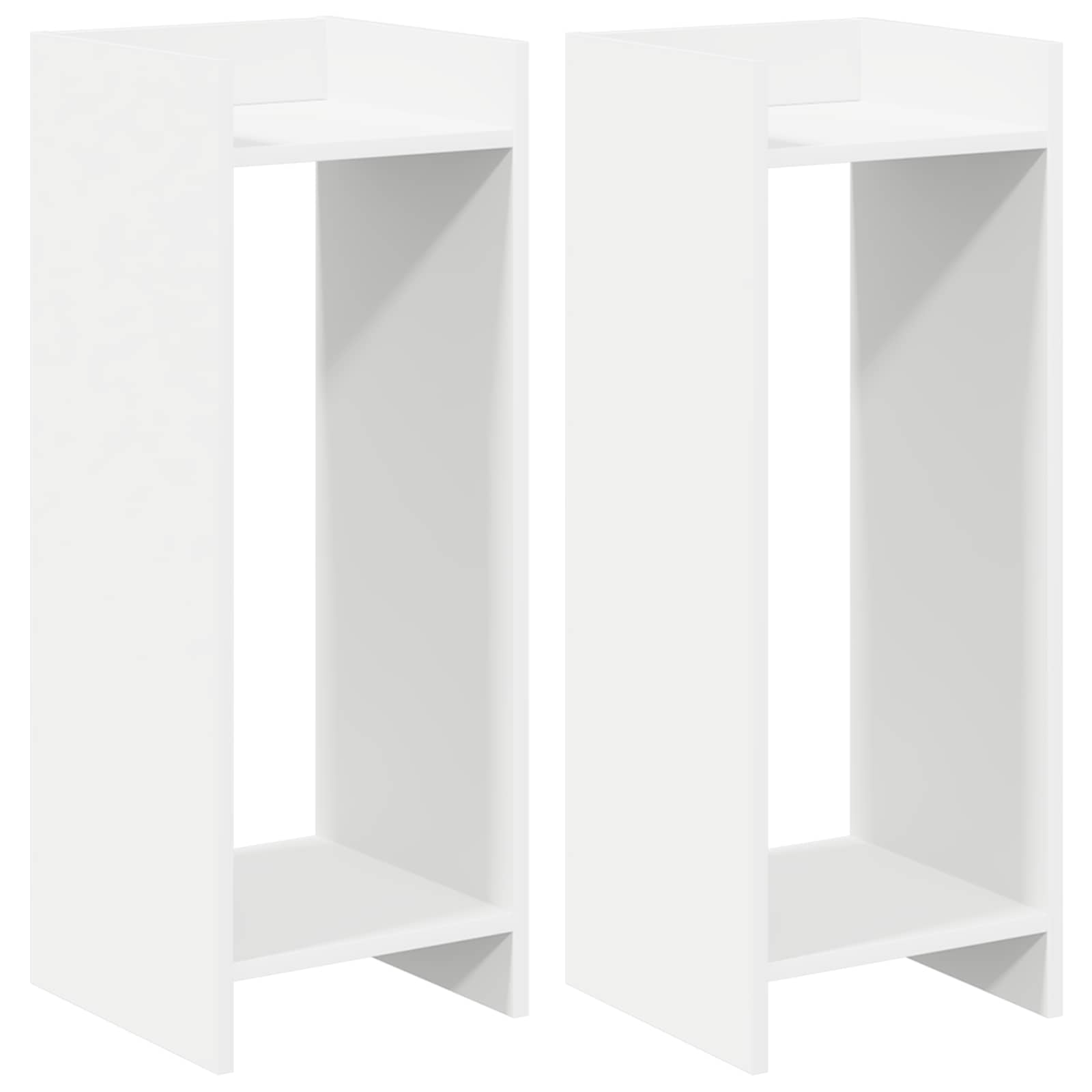 Plant Stand 2 pcs White 30 x 30 x 80 cm Engineered Wood