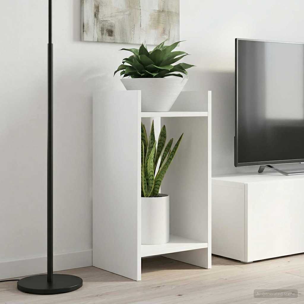 Plant Stand 2 pcs White 30 x 30 x 60 cm Engineered Wood