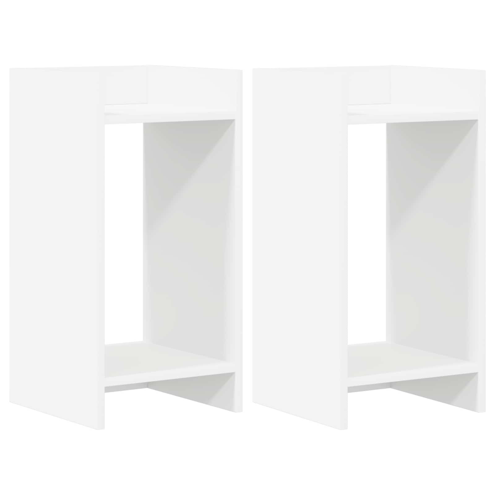 Plant Stand 2 pcs White 30 x 30 x 60 cm Engineered Wood
