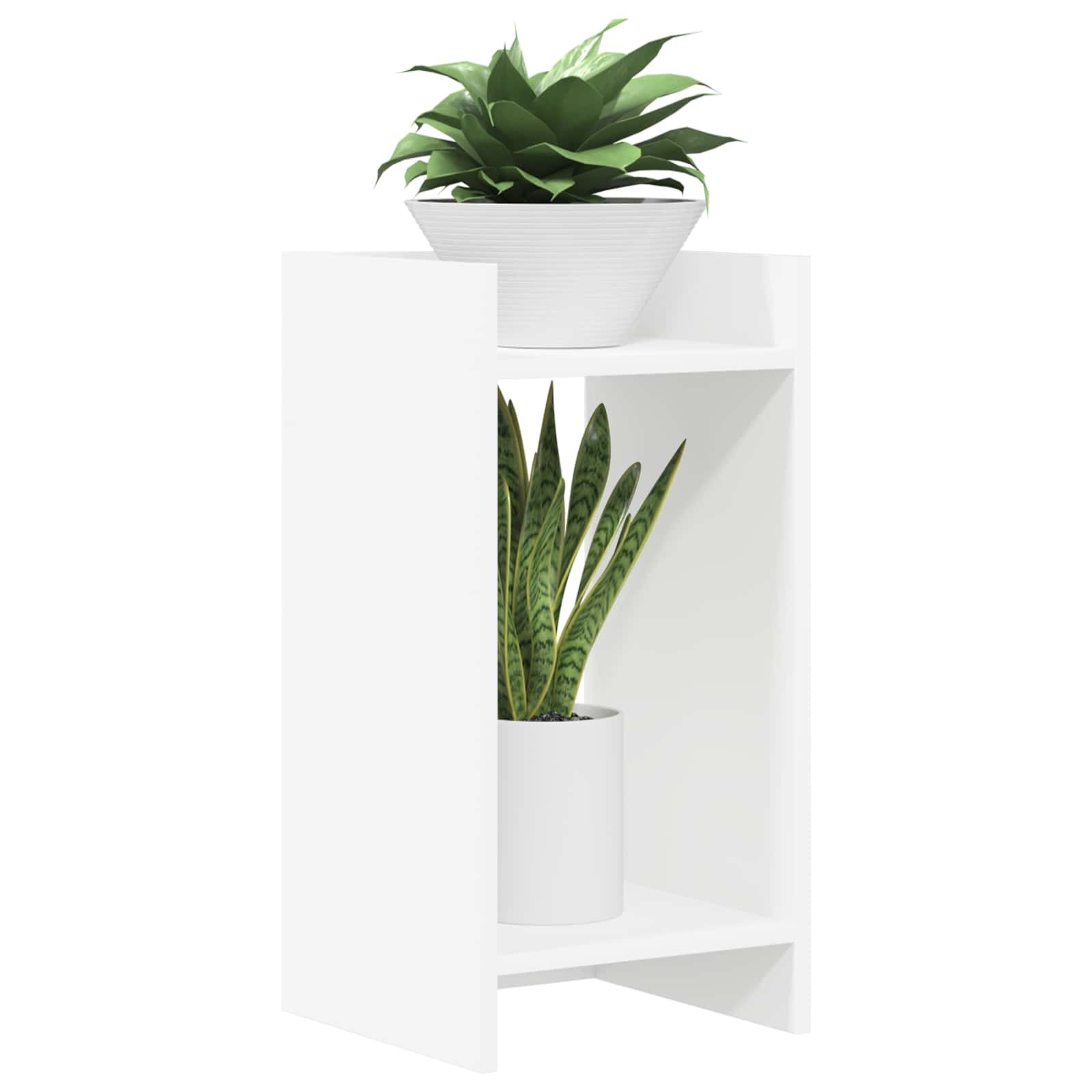 Plant Stand 2 pcs White 30 x 30 x 60 cm Engineered Wood