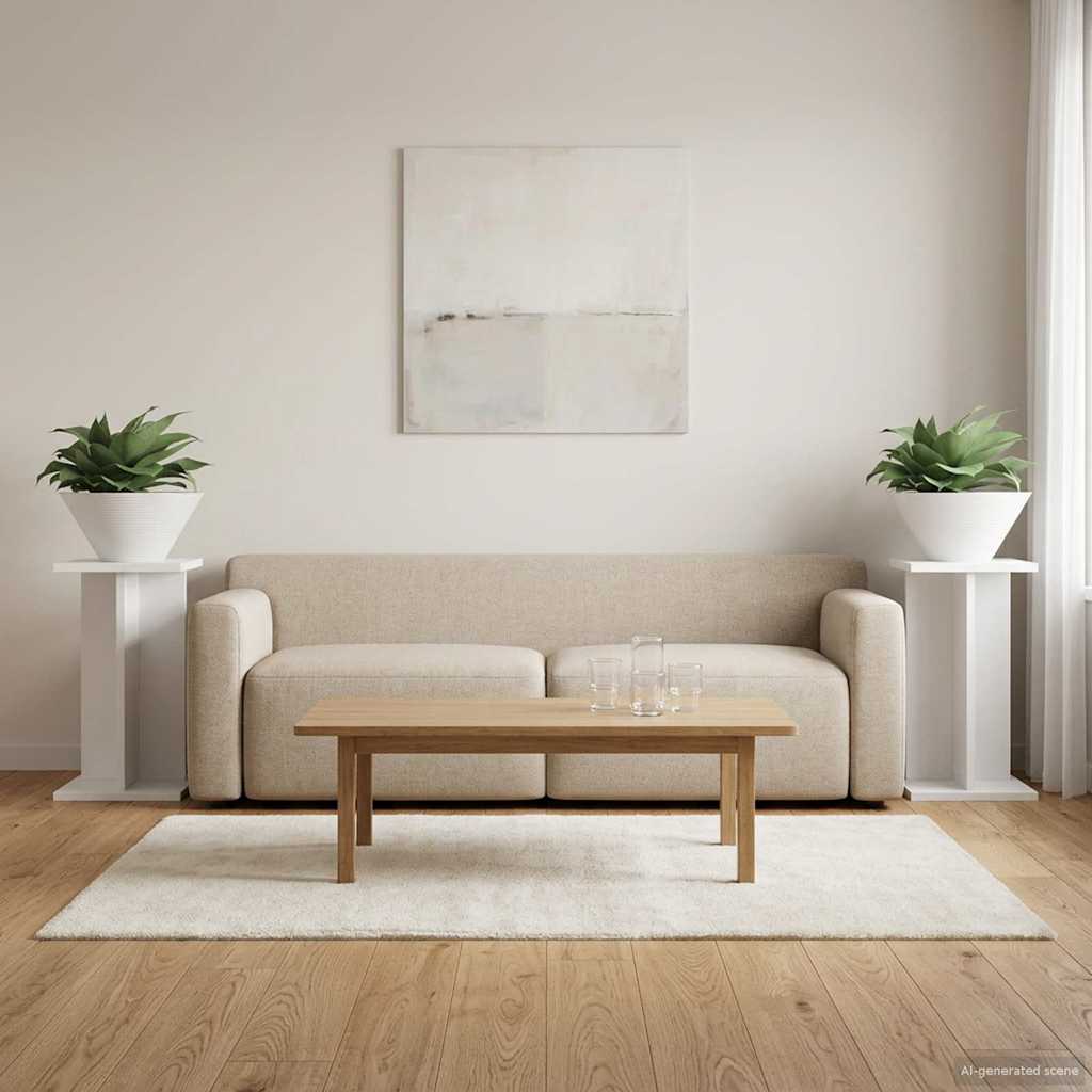 Plant Stand 2 pcs White 25 x 25.5 x 40.5 cm Engineered Wood