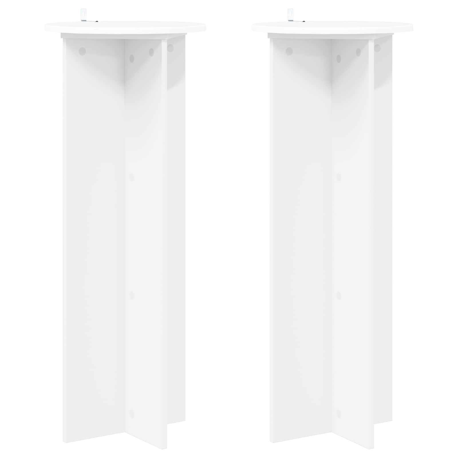 Plant Stand 2 pcs White Ø40 x 100 cm Engineered Wood