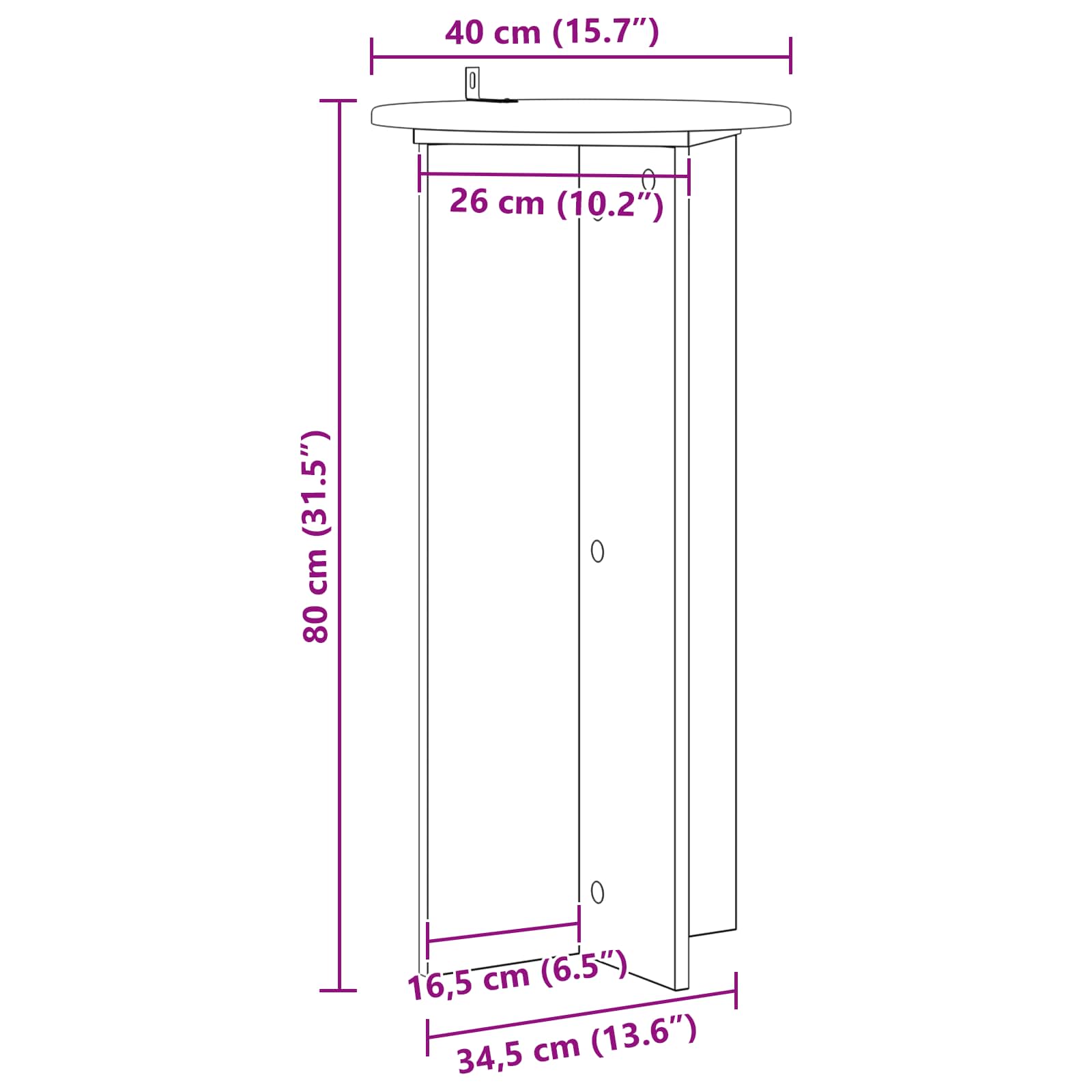 Plant Stand 2 pcs White Ø40 x 80 cm Engineered Wood