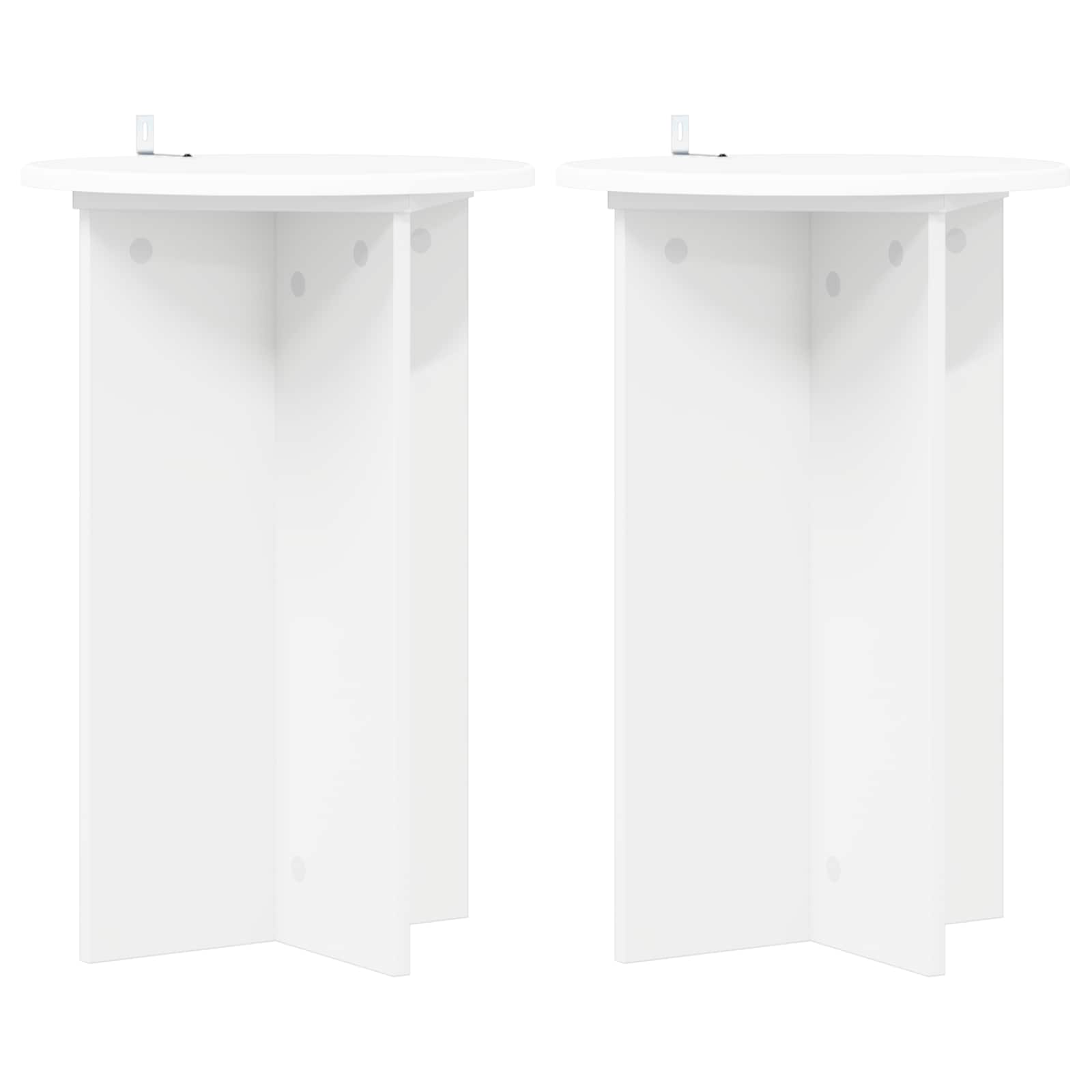 Plant Stand 2 pcs White Ø40 x 60 cm Engineered Wood