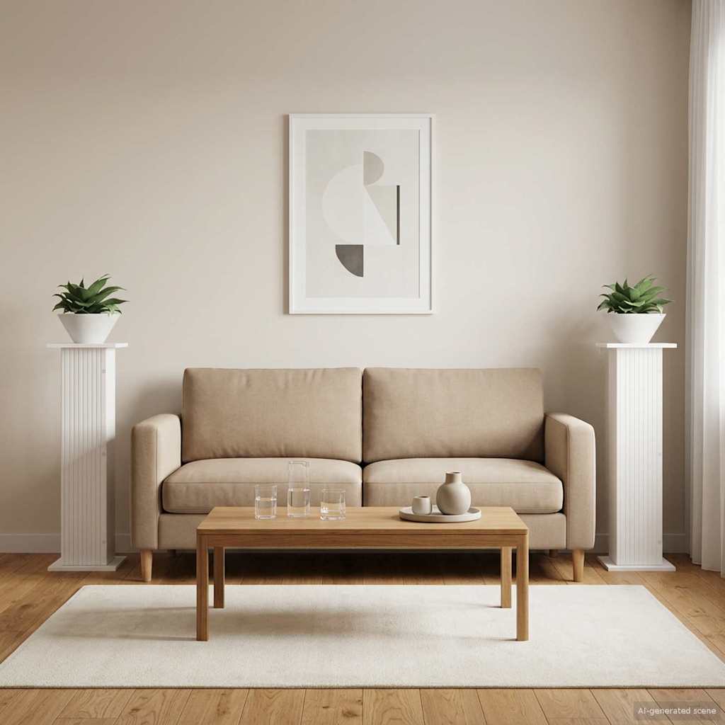 Plant Stand 2 pcs White 30.5 x 30 x 100.5 cm Engineered Wood
