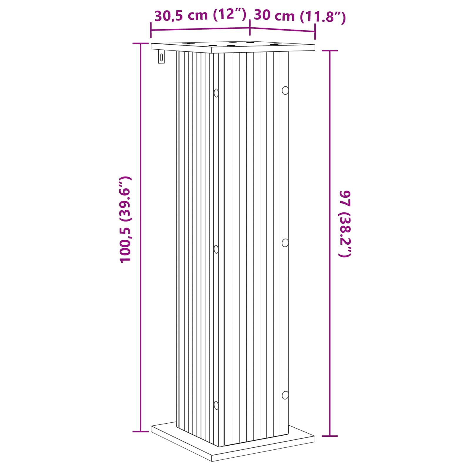 Plant Stand 2 pcs White 30.5 x 30 x 100.5 cm Engineered Wood