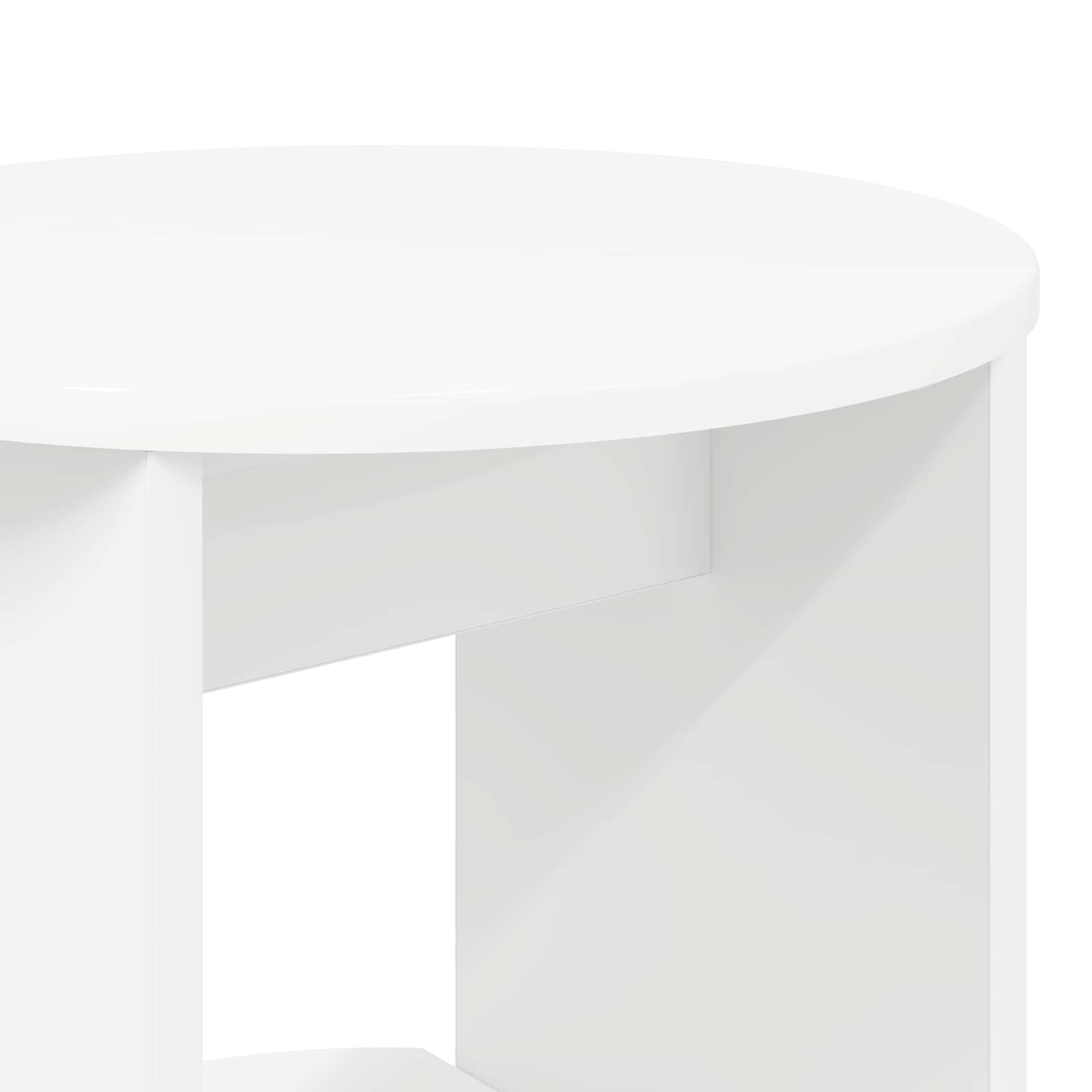 Side Cabinet White Engineered Wood