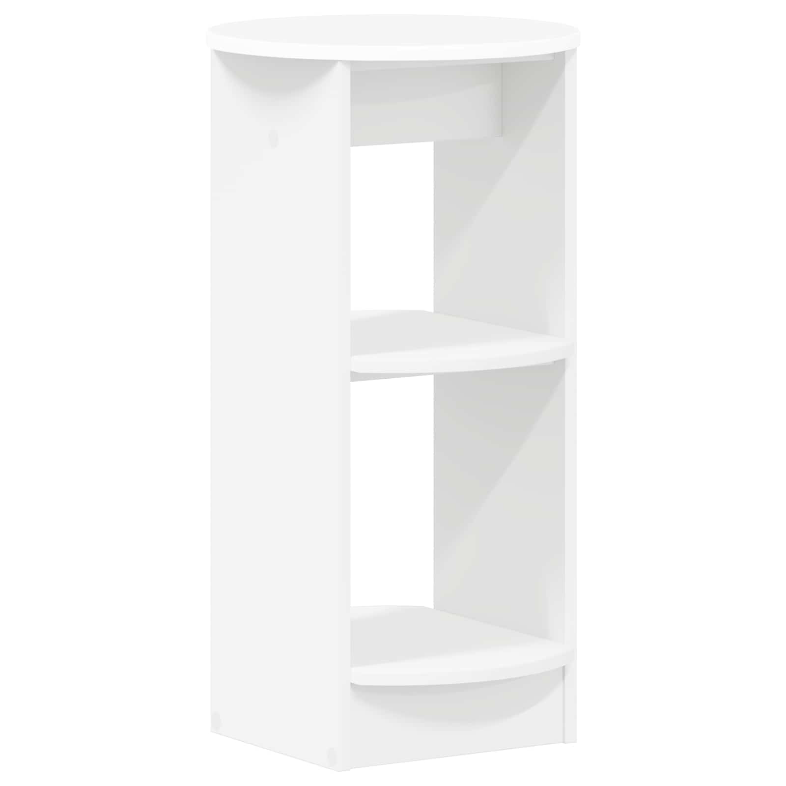 Side Cabinet White Engineered Wood