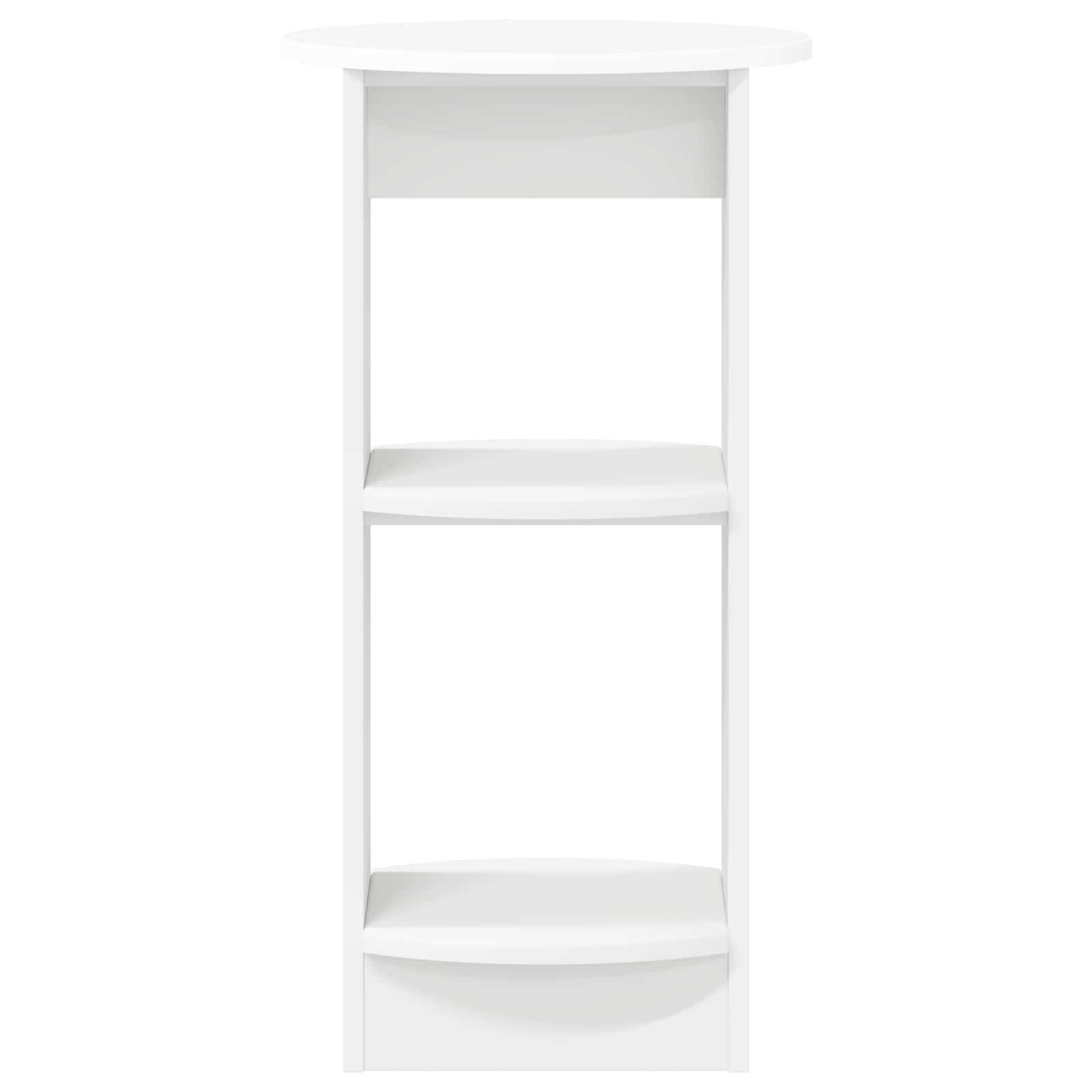 Side Cabinet White Engineered Wood