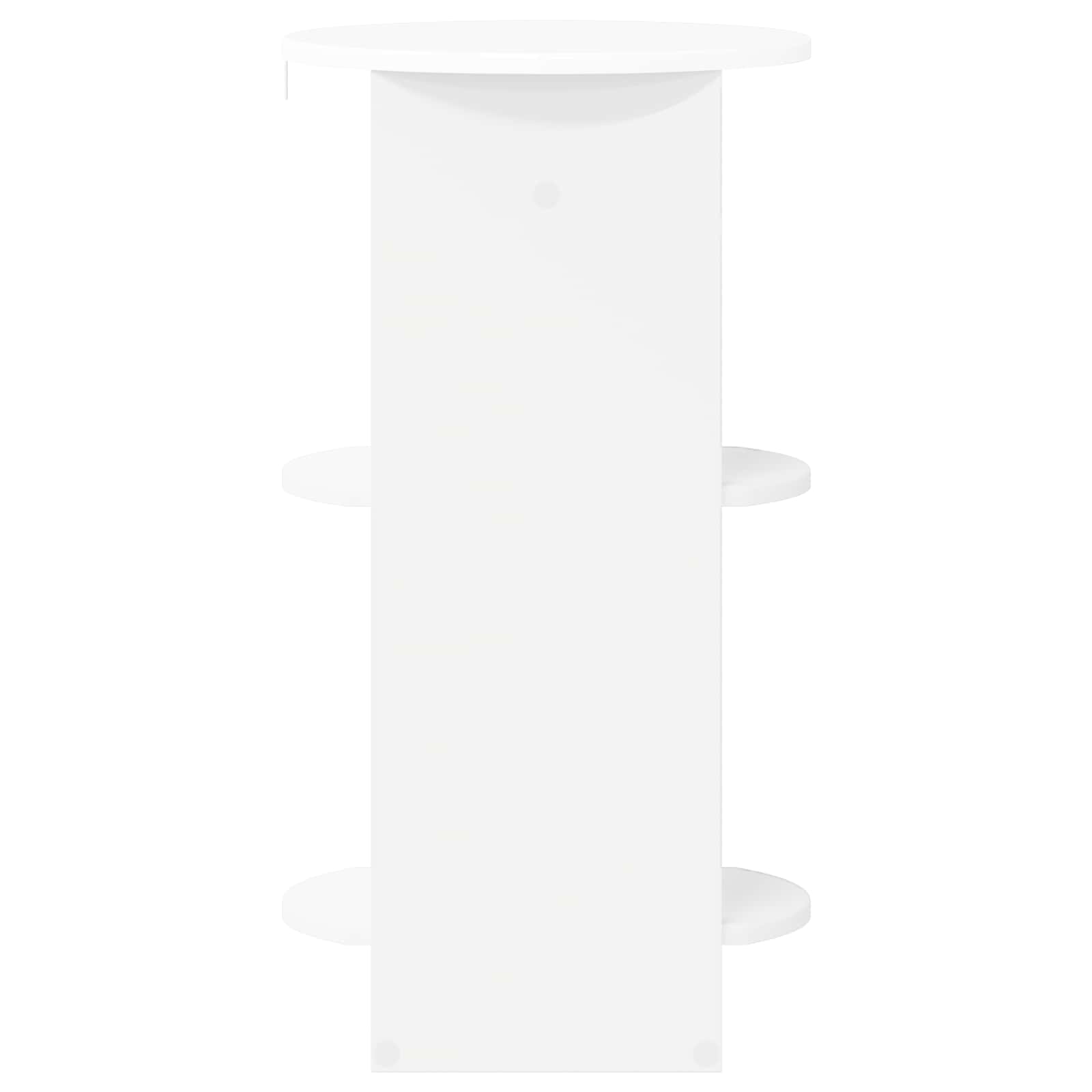 Side Cabinet White Engineered Wood