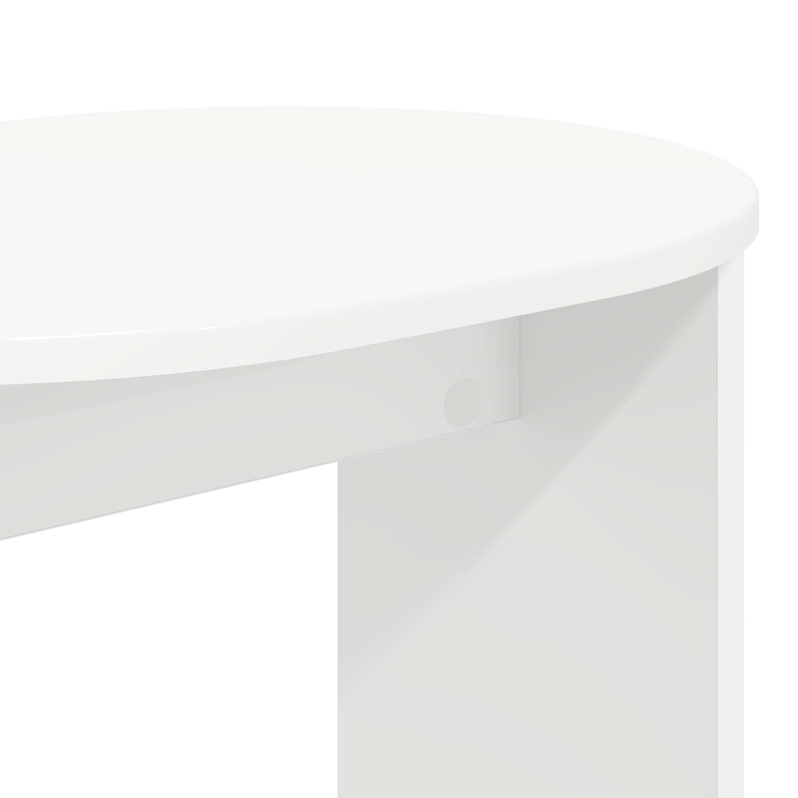 Side Table White 50 x 39.5 x 55 cm Engineered Wood