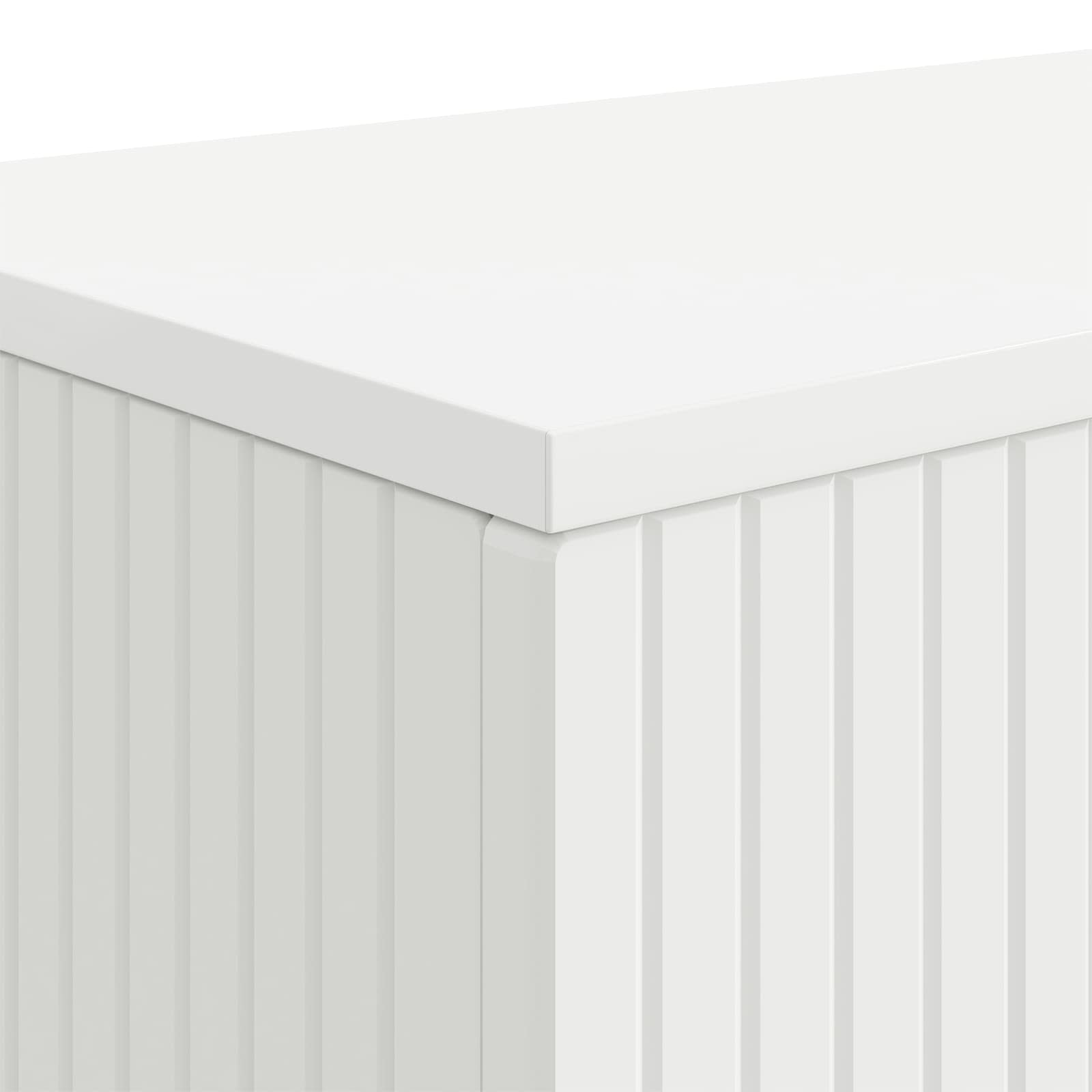 Console Table Striped White 101 x 29 x 74 cm Engineered Wood