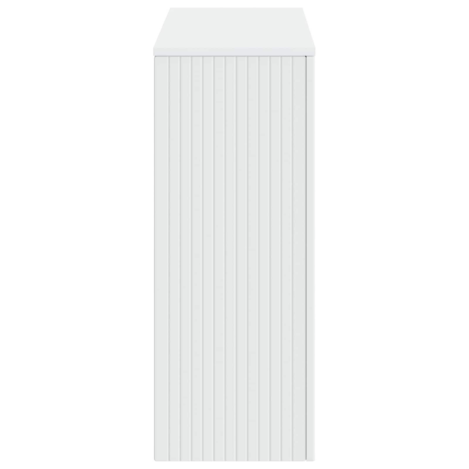 Console Table Striped White 101 x 29 x 74 cm Engineered Wood