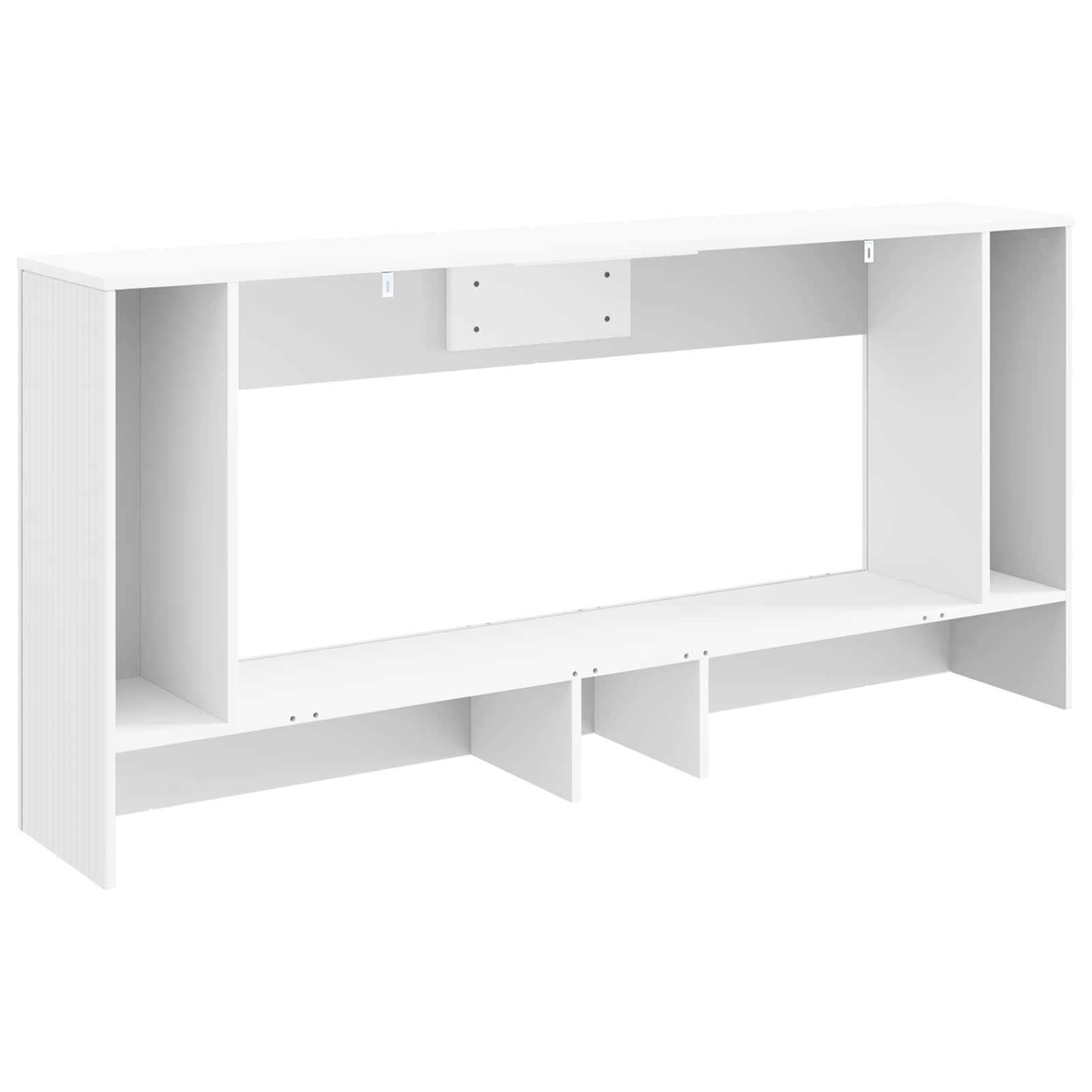 Console Table Striped White 155 x 29 x 74 cm Engineered Wood