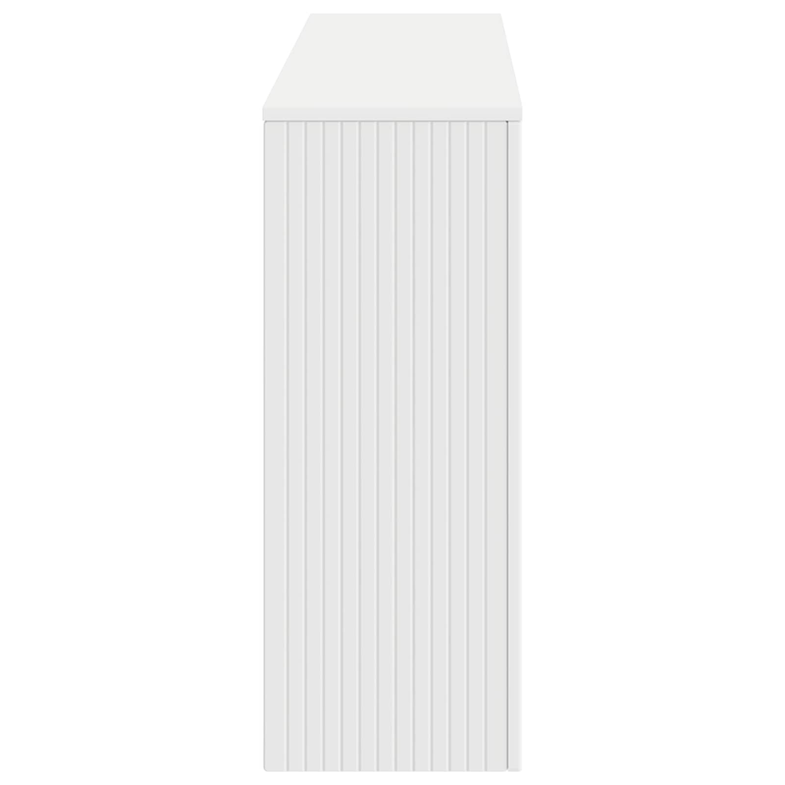 Console Table Striped White 155 x 29 x 74 cm Engineered Wood