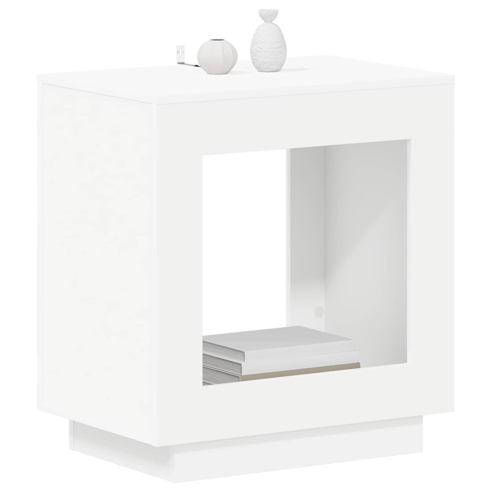 Side Table White 60 x 40 x 65 cm Engineered Wood