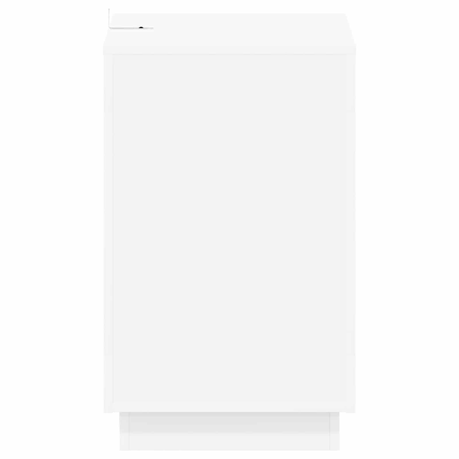 Side Table White 60 x 40 x 65 cm Engineered Wood