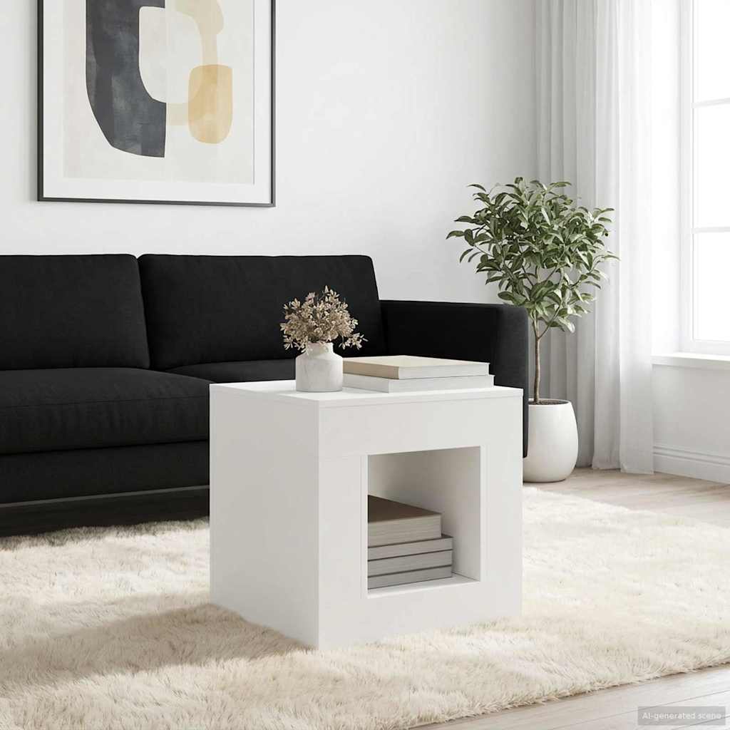Coffee Table White 51.5 x 50 x 50 cm Engineered Wood