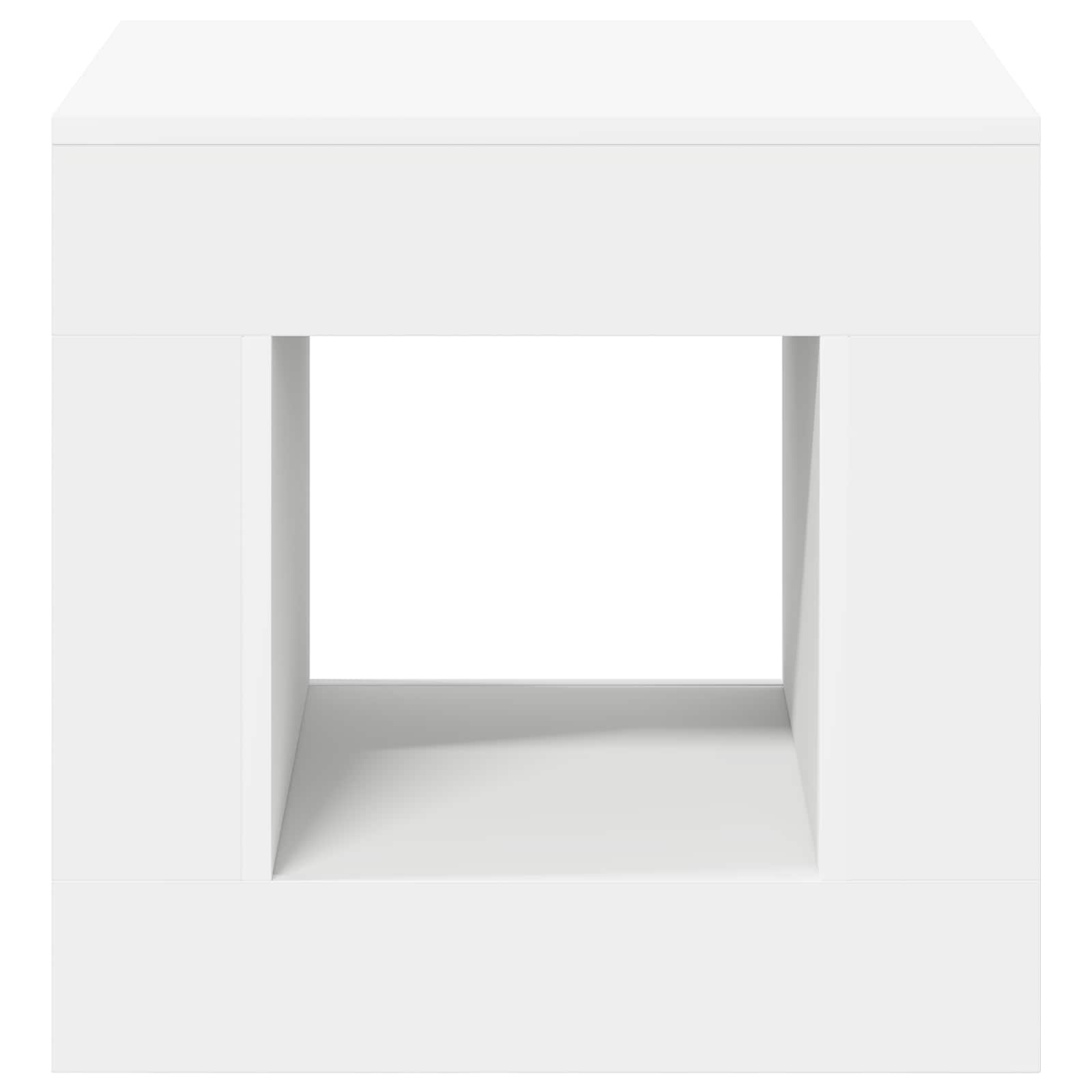 Coffee Table White 51.5 x 50 x 50 cm Engineered Wood