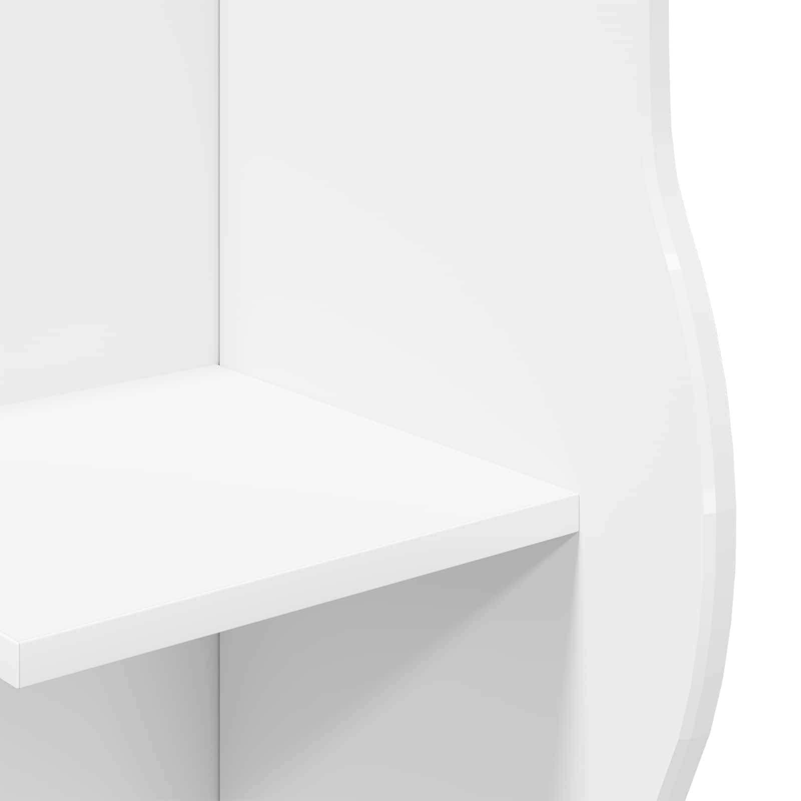 Corner Shelf with Shelf White 34 x 33 x 102 cm Engineered Wood