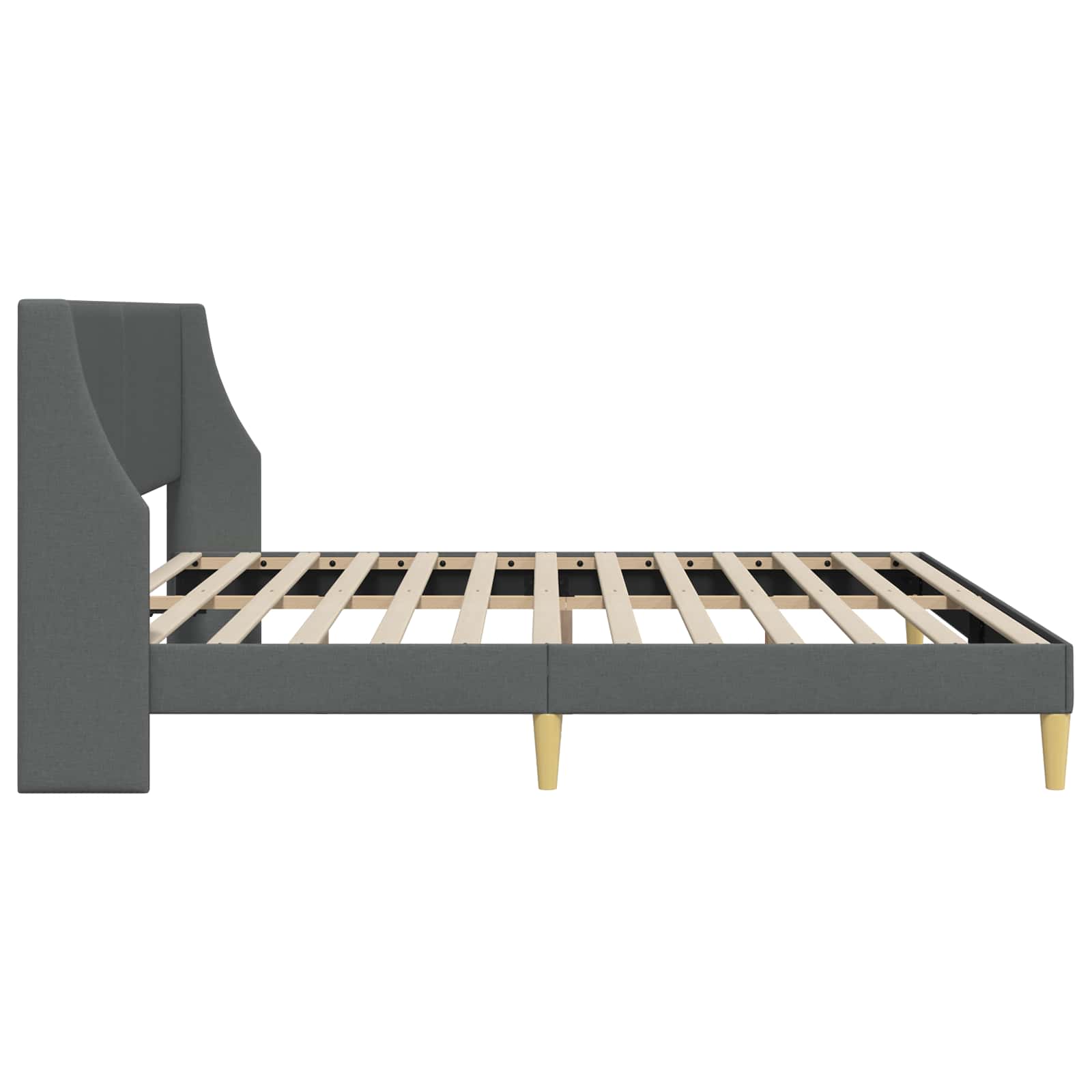 Bed Frame with Headboard Dark Grey connect plate