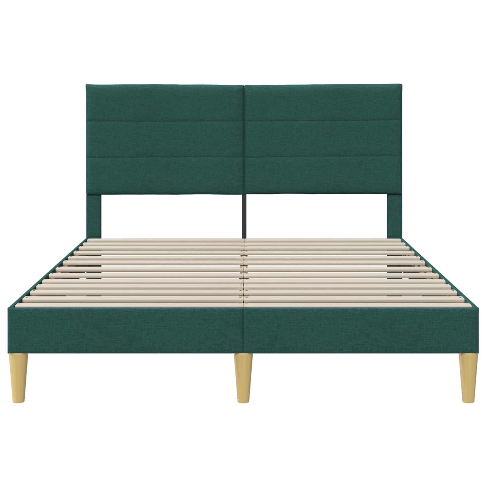 Bed Frame with Headboard Dark Grey 137 x 190 cm Fabric