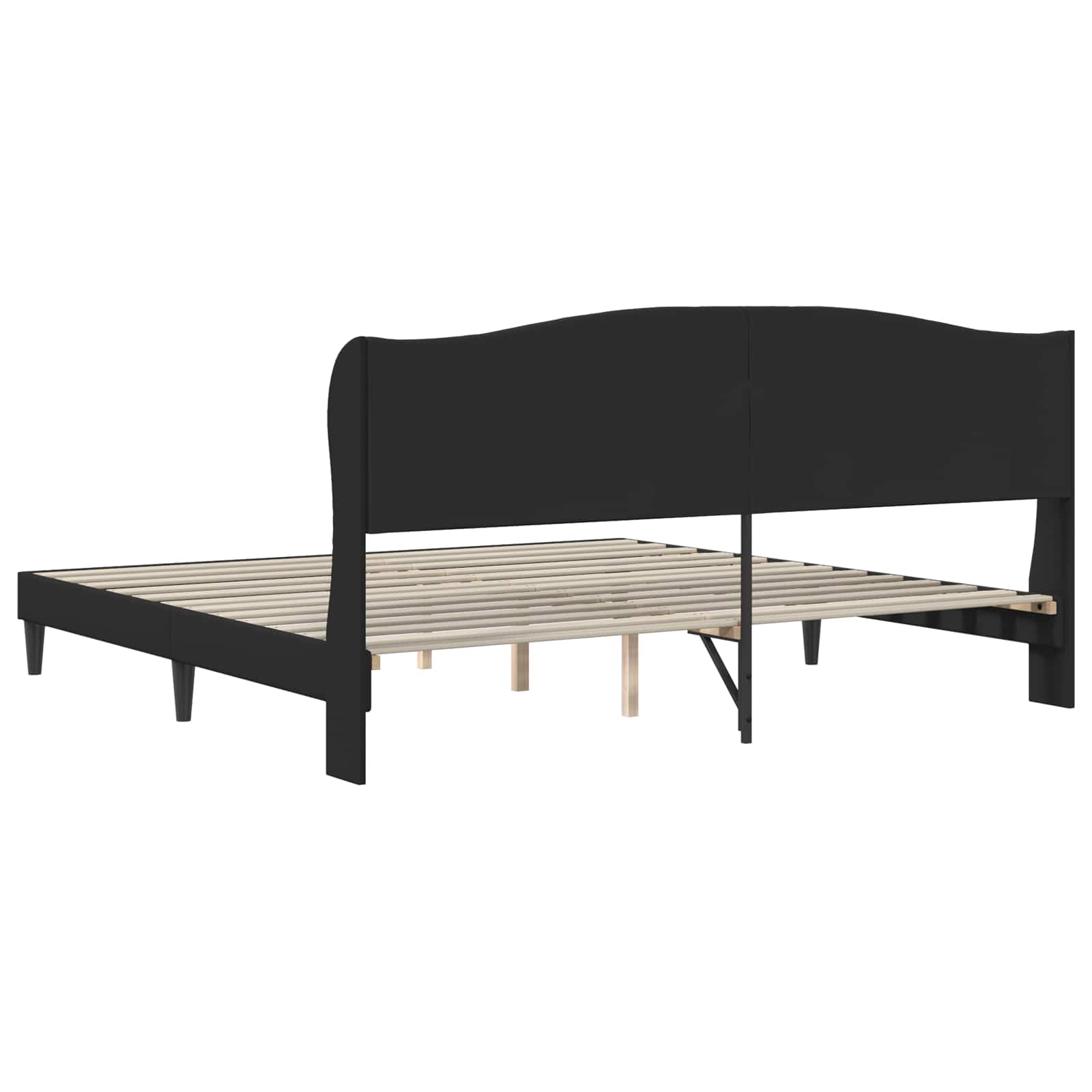 Bed Frame with Headboard Black 180 x 200 cm Faux Leather