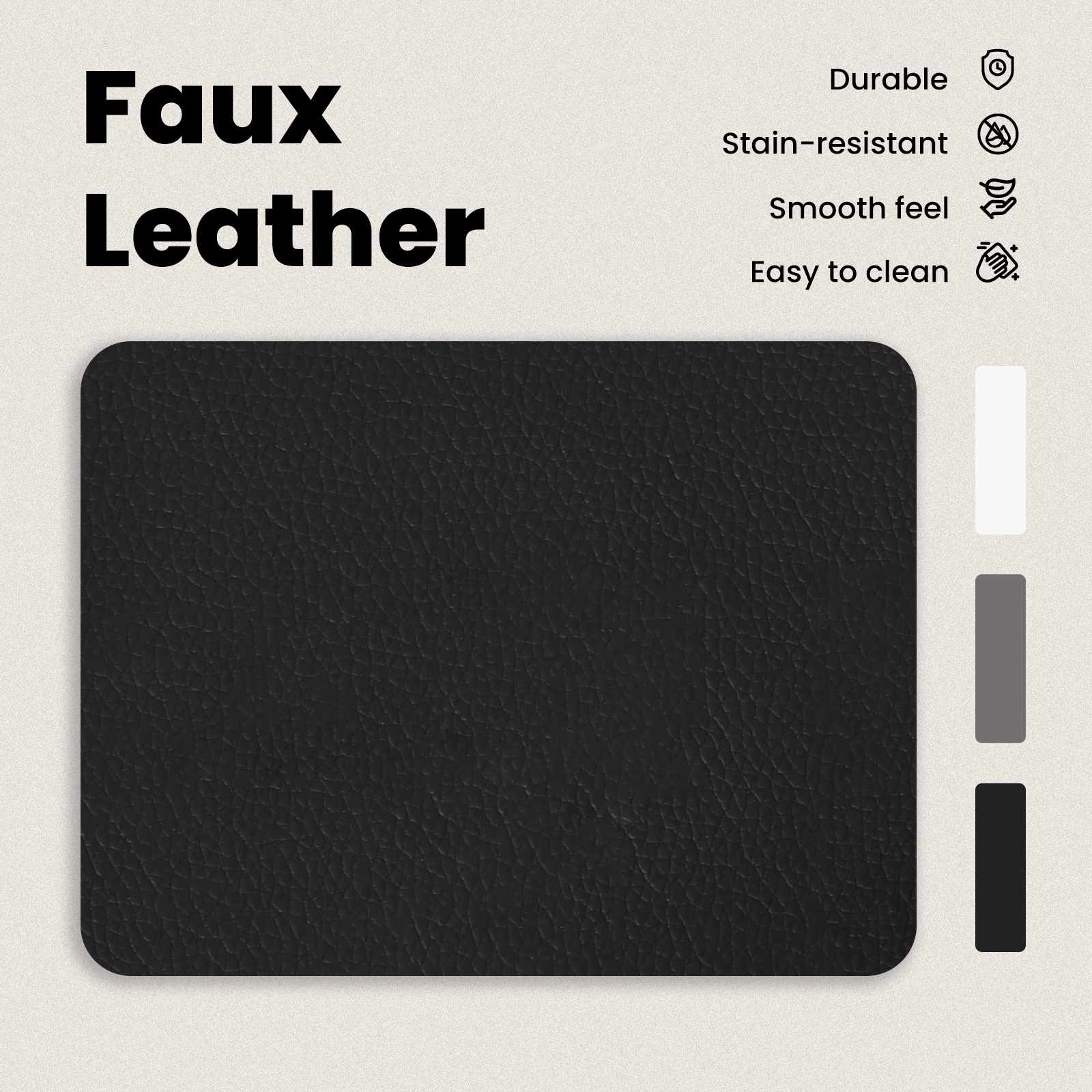 Bed Frame with Headboard Black 152 x 203 cm Faux Leather