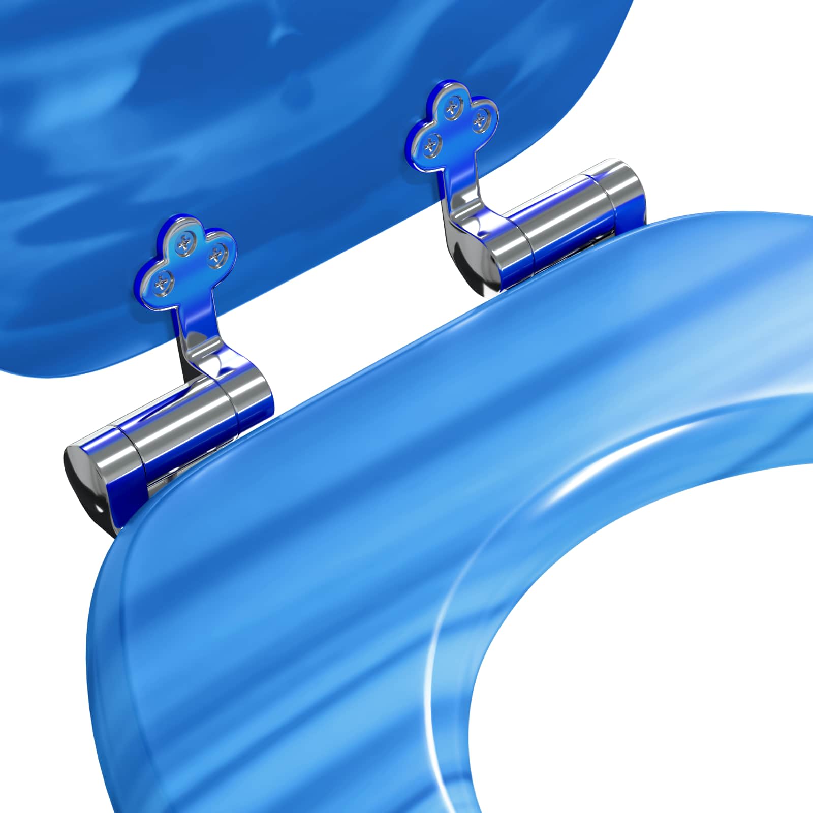Soft-Close Toilet Seat 2 pcs Blue Drop 44 x 38 cm MDF board