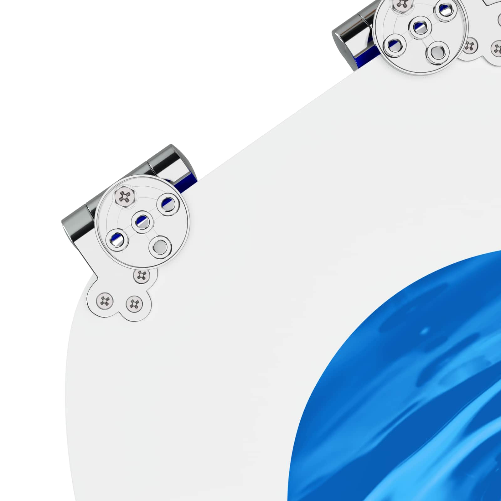 Soft-Close Toilet Seat 2 pcs Blue Drop 44 x 38 cm MDF board