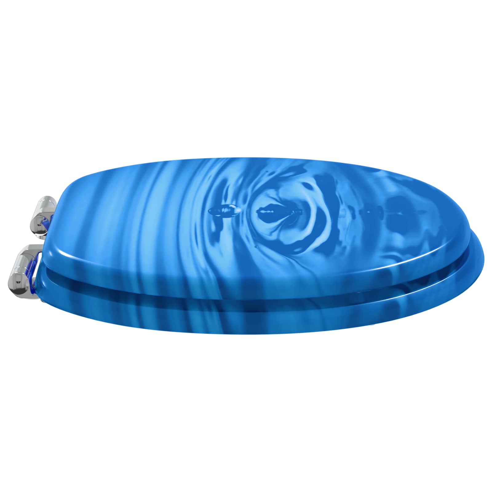 Soft-Close Toilet Seat 2 pcs Blue Drop 44 x 38 cm MDF board