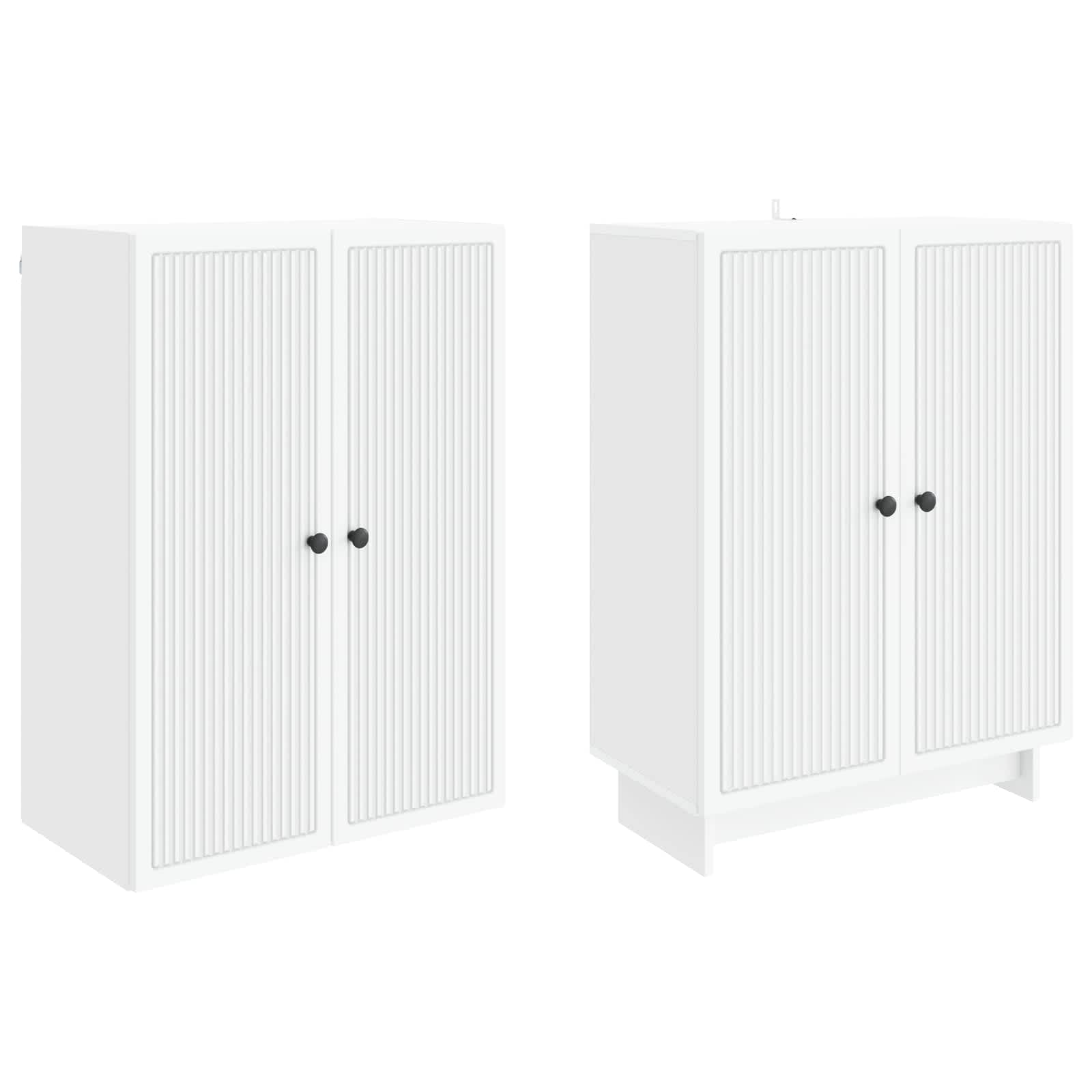 Cabinet Set 2 pcs White 66 x 34.5 x 90 cm Engineered Wood