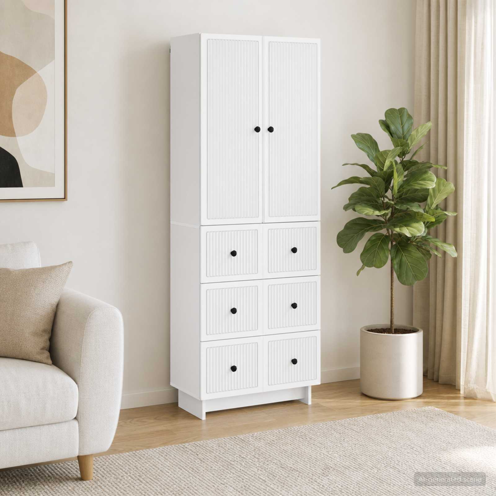 Cabinet Set 2 pcs 66 x 34.5 x 90 cm Engineered Wood